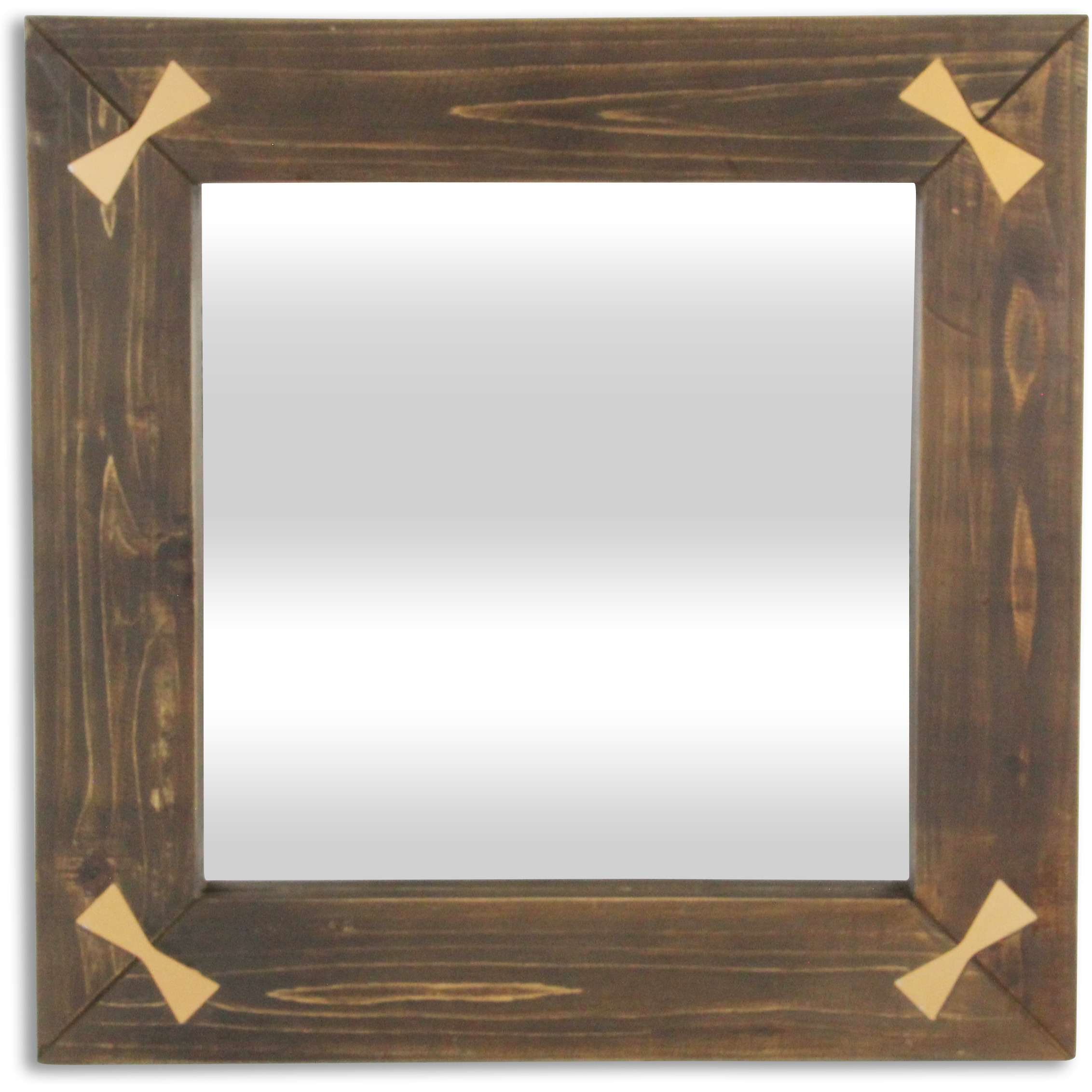 Beloitte Square Wood Accent Mirror