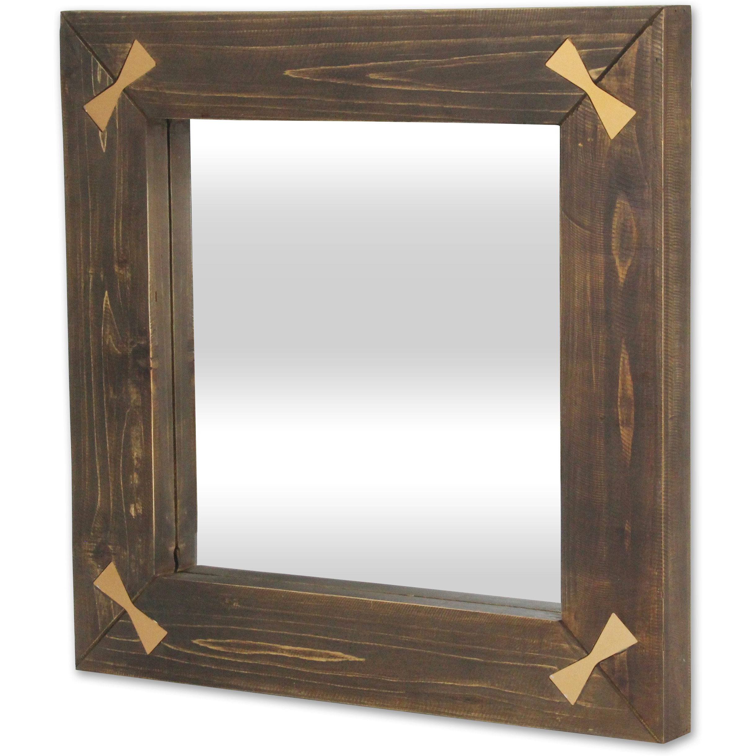 Beloitte Square Wood Accent Mirror