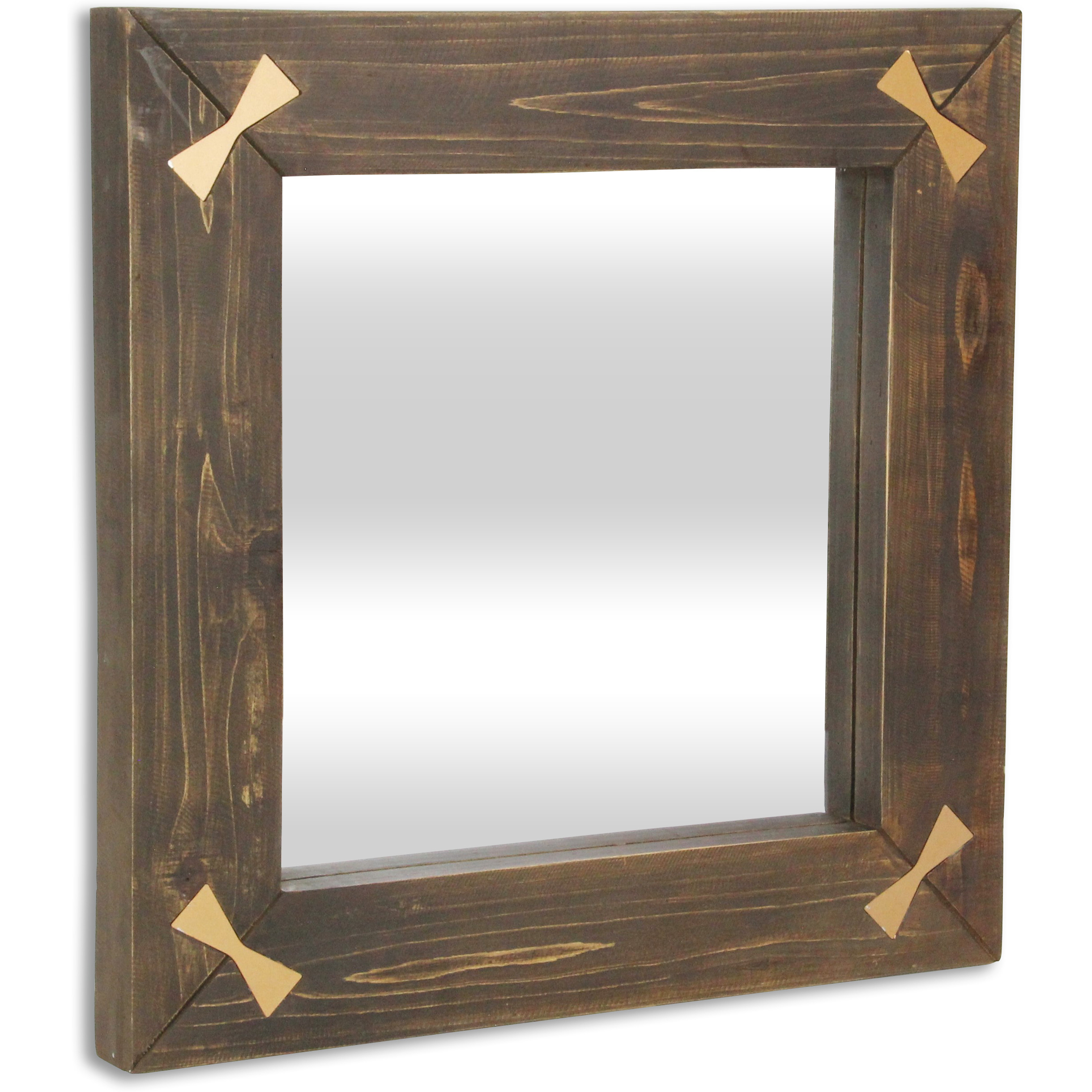 Beloitte Square Wood Accent Mirror