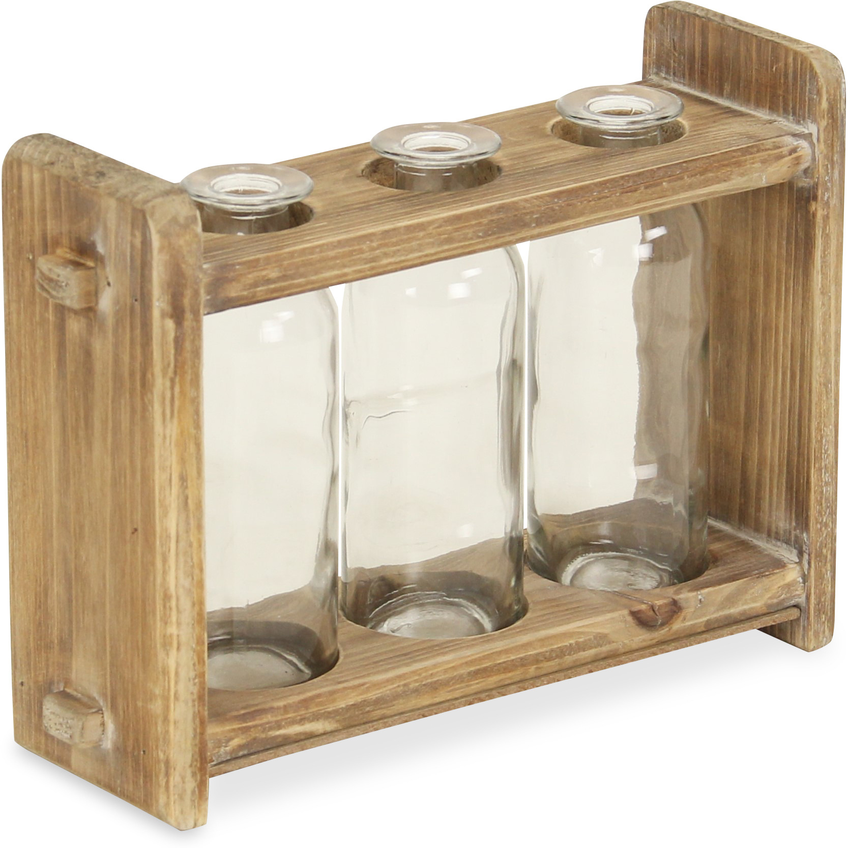 Crilo 3 Bottle & Wood Stand Decor