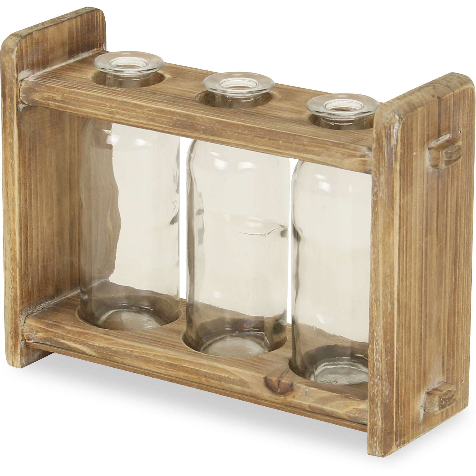 Crilo 3 Bottle & Wood Stand Decor