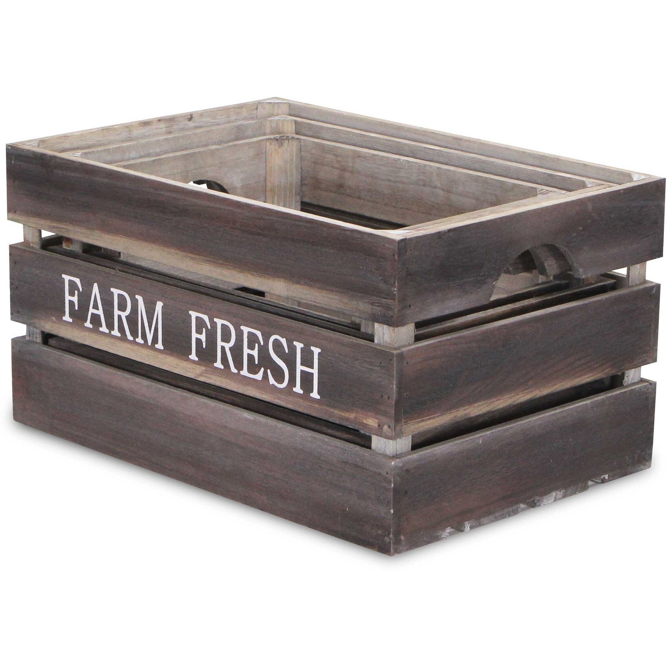 Isolde Set of 3 Wood Crates - Farm Fresh