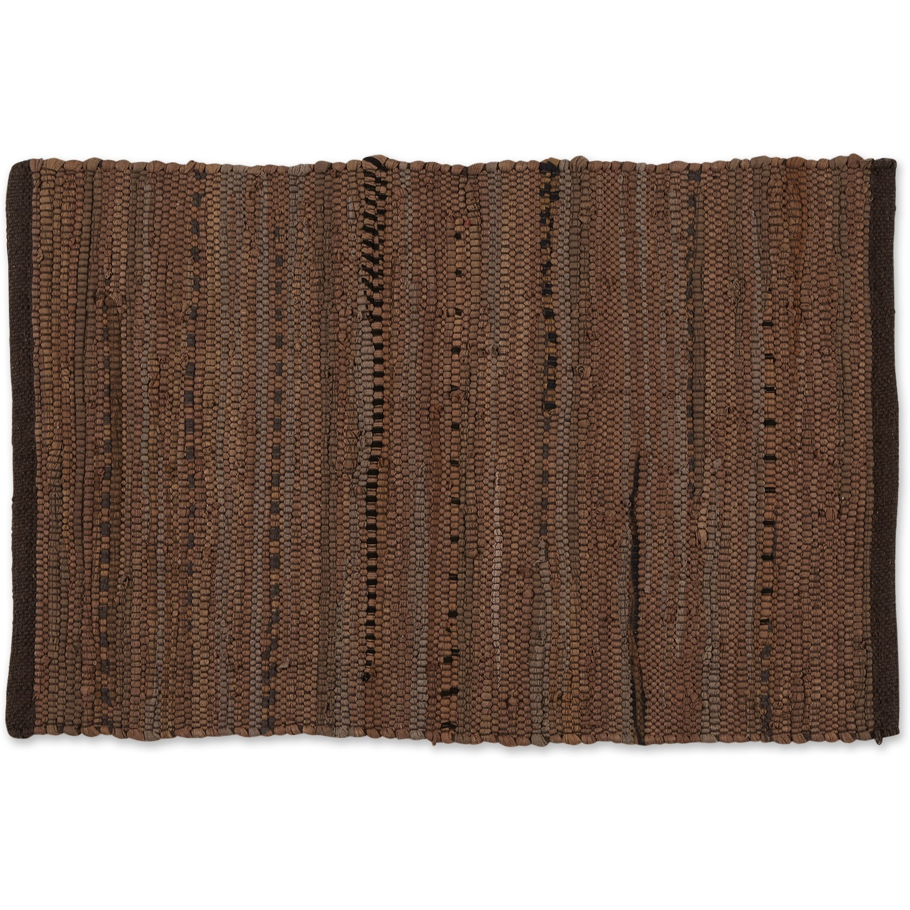 MULTICOLOR CHINDI - LEATHER BROWN - 19.5 X 31.5 IN