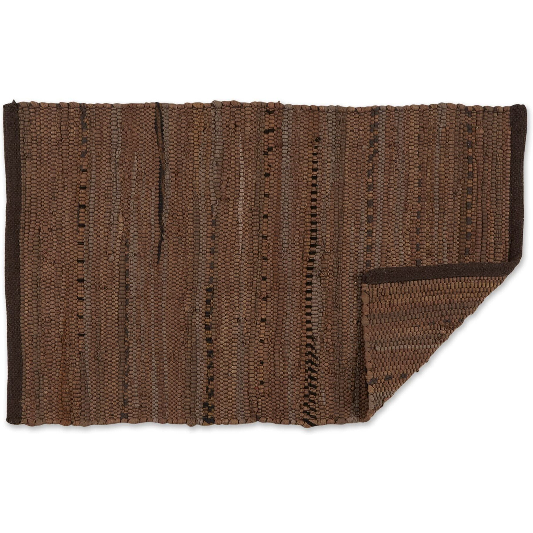 MULTICOLOR CHINDI - LEATHER BROWN - 19.5 X 31.5 IN