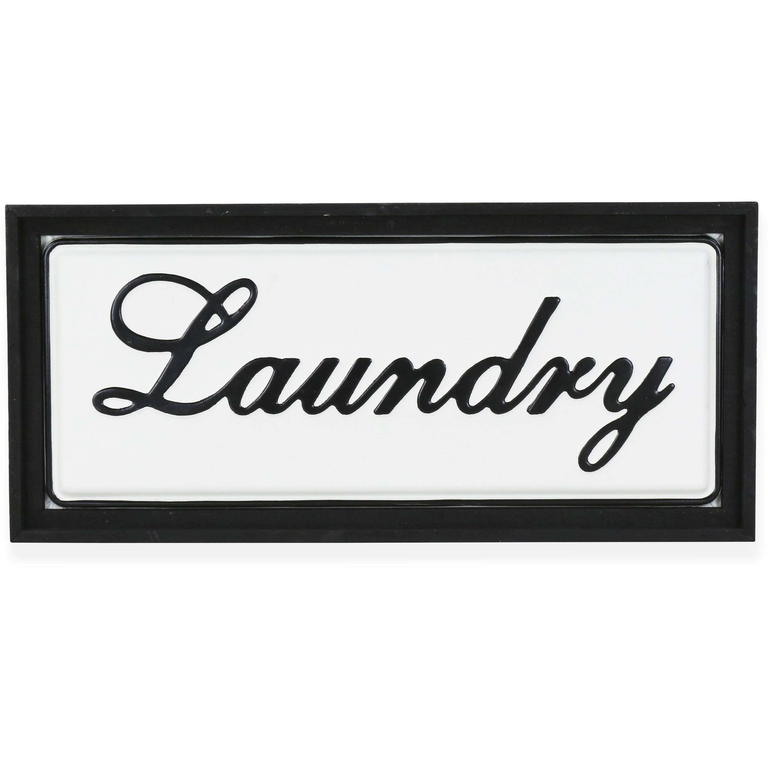 Colista Elegant Laundry Wall Sign - Black