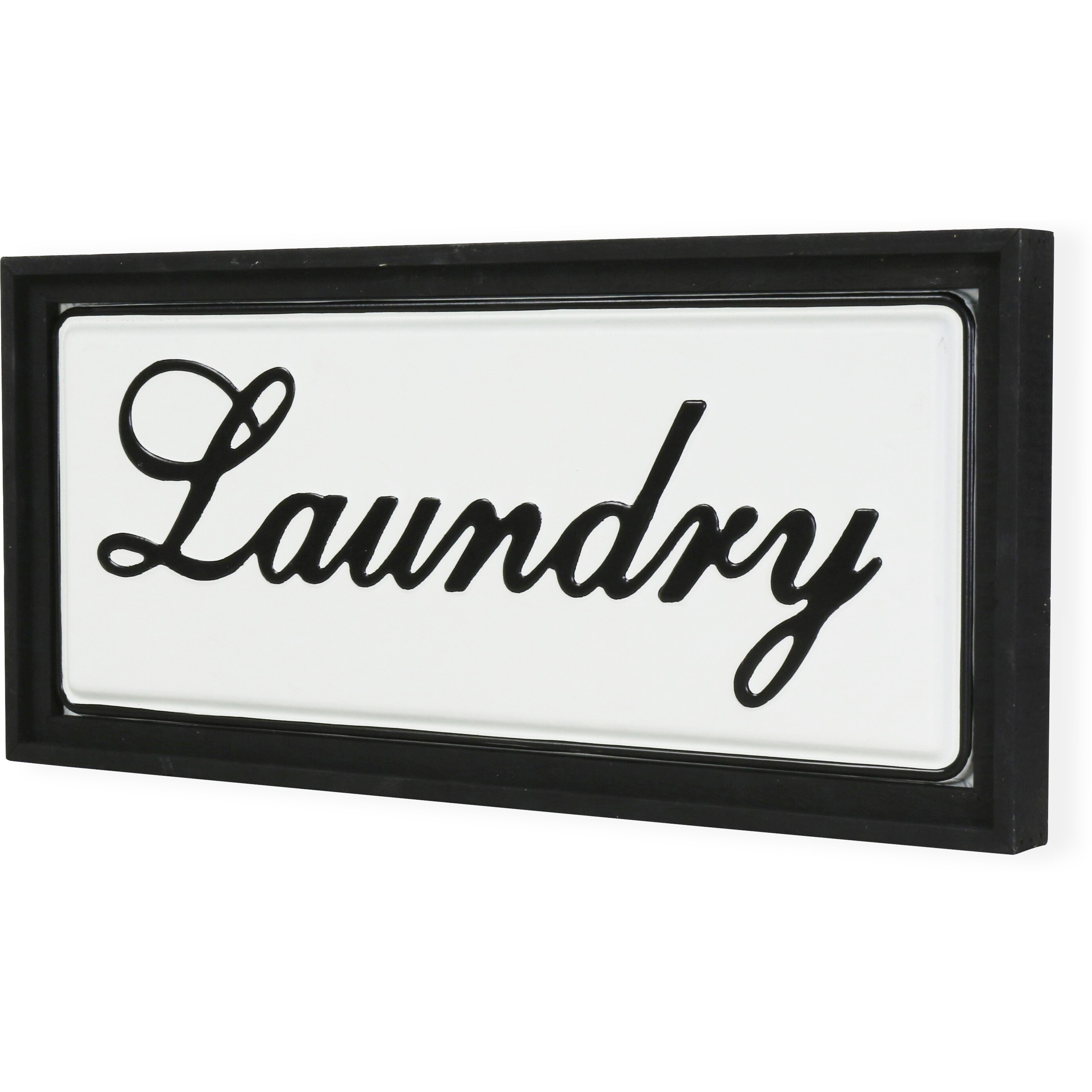 Colista Elegant Laundry Wall Sign - Black