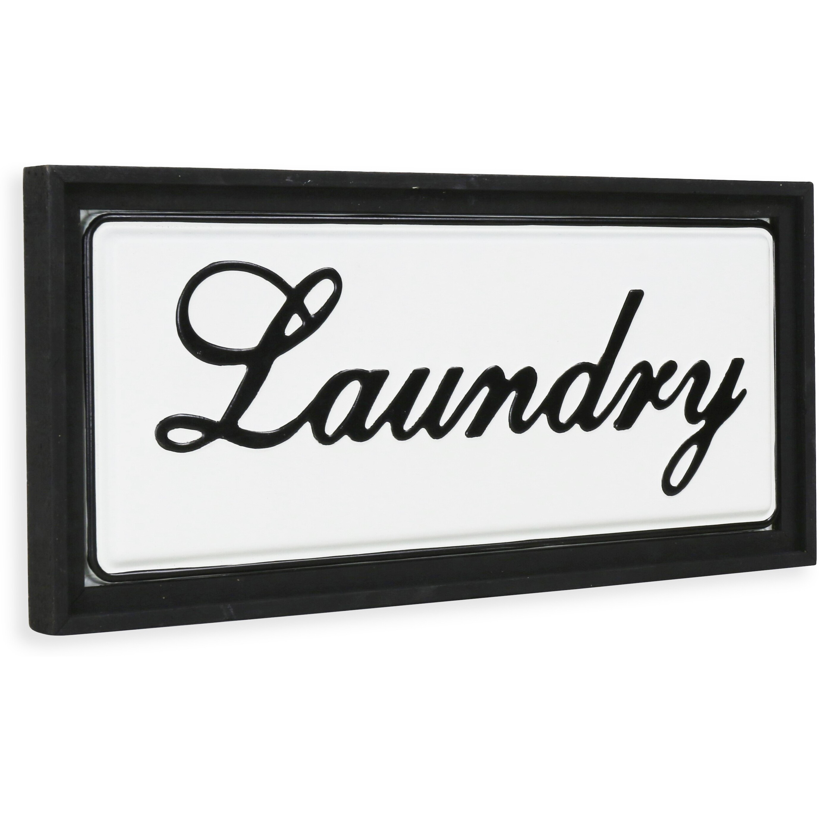 Colista Elegant Laundry Wall Sign - Black