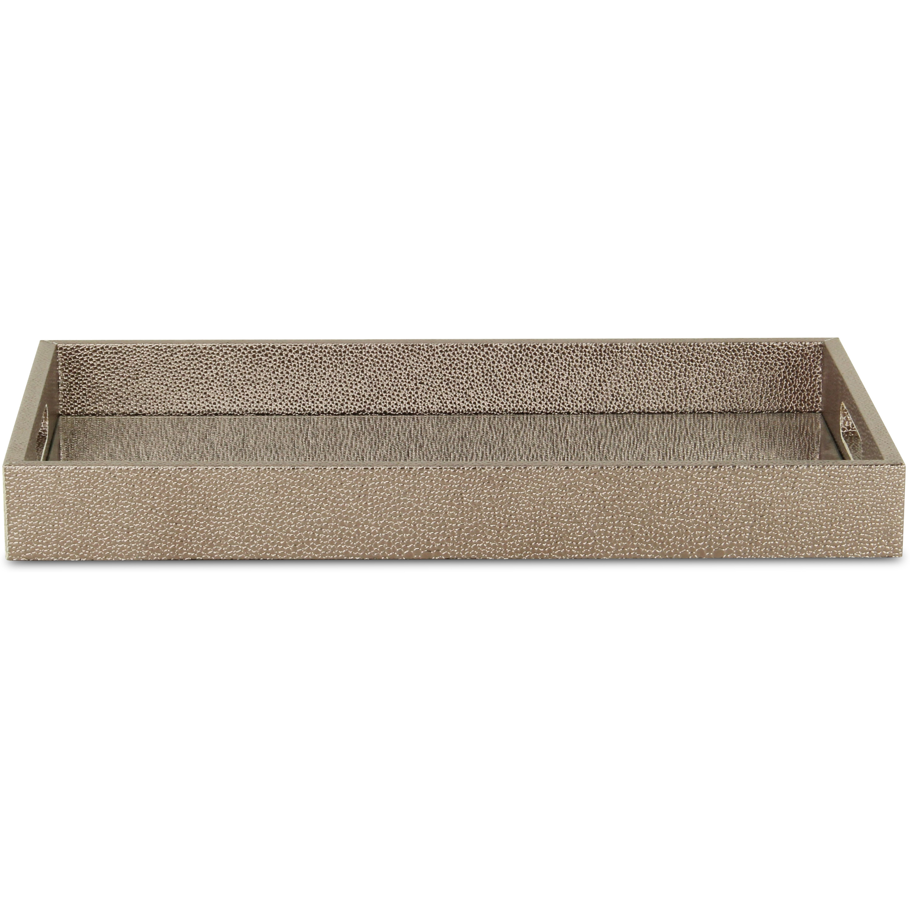 Labai Shagreen Mirrored Tray - Gray