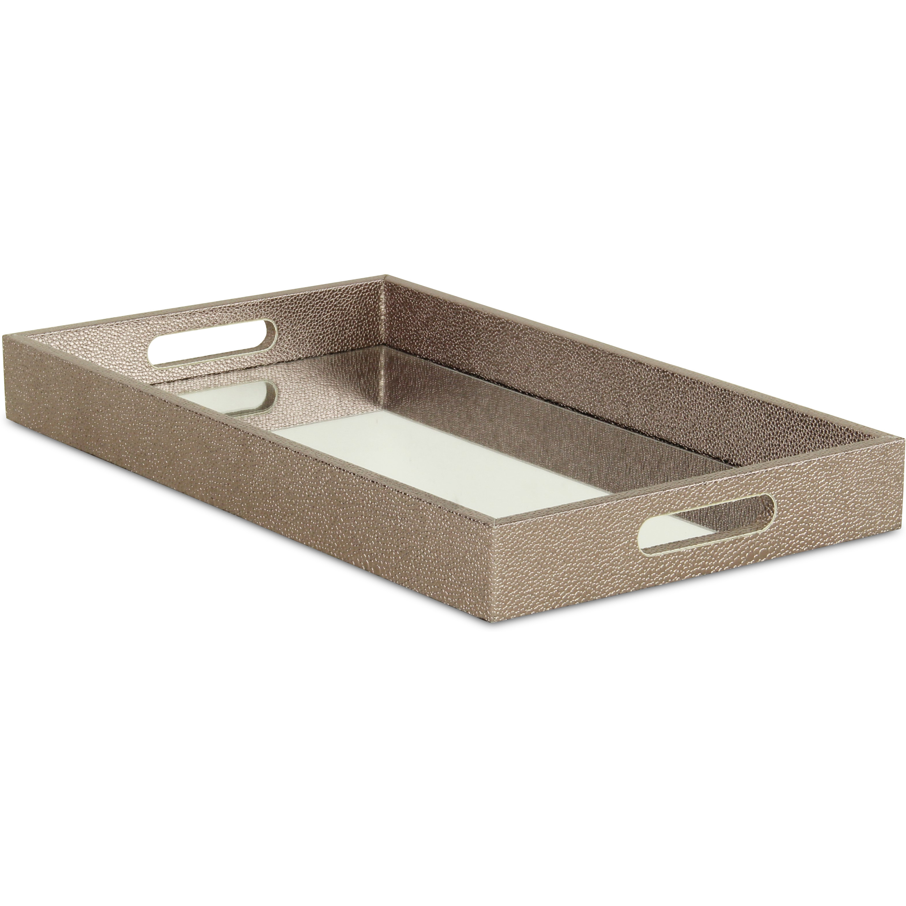 Labai Shagreen Mirrored Tray - Gray