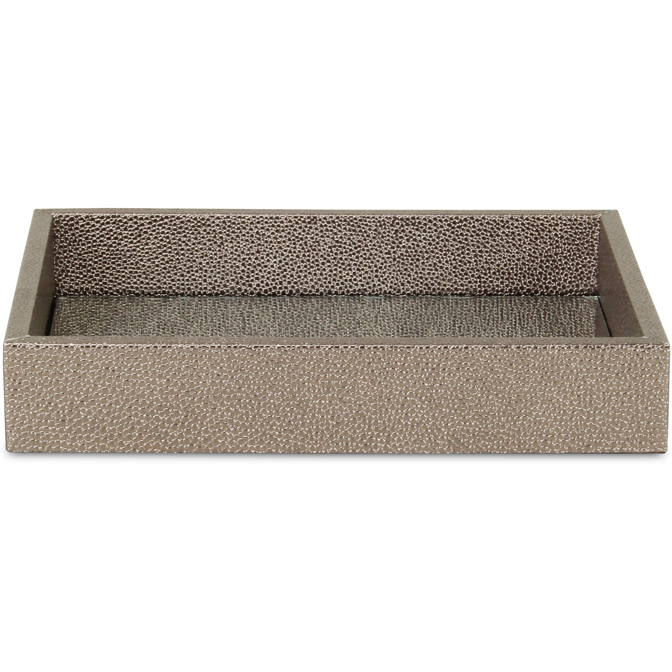 Labai Mini Shagreen Mirror Tray - Gray