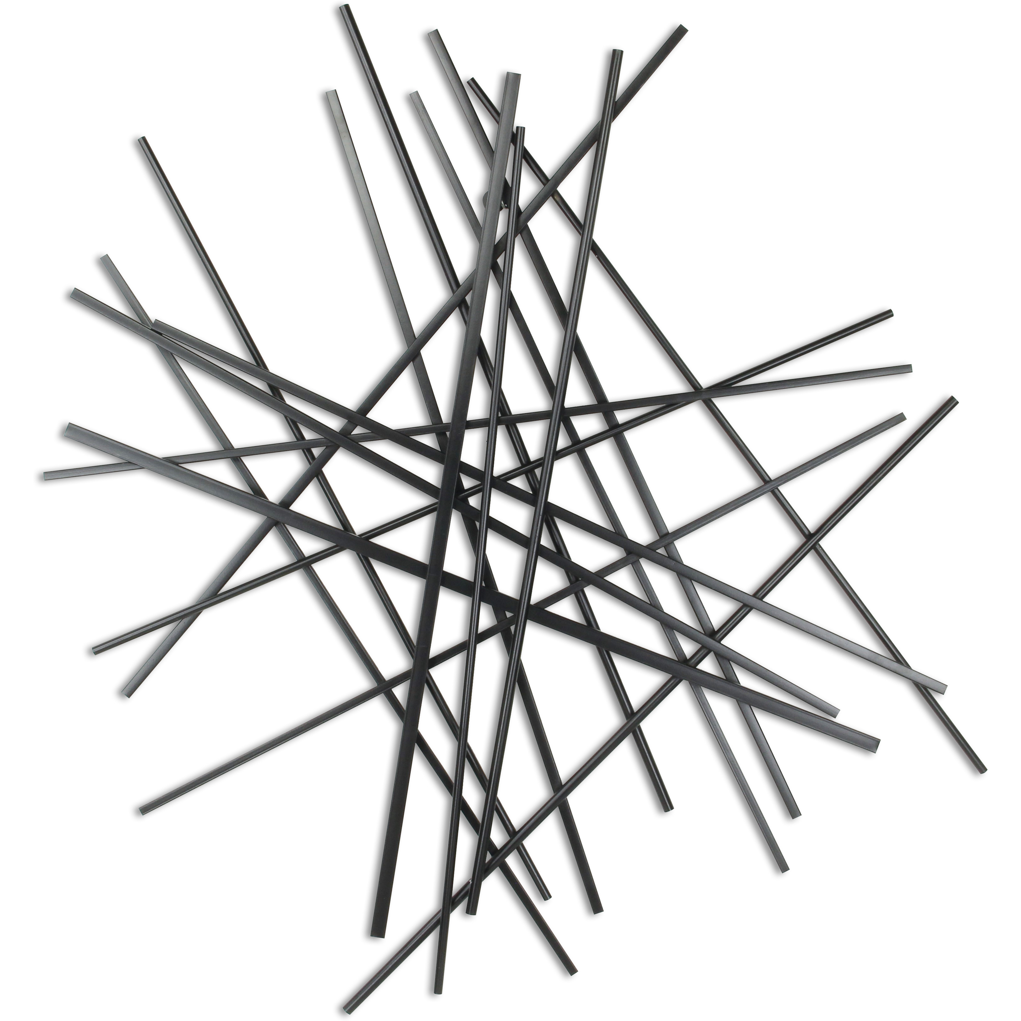 Avalon Large Abstract Wall Decor - Black