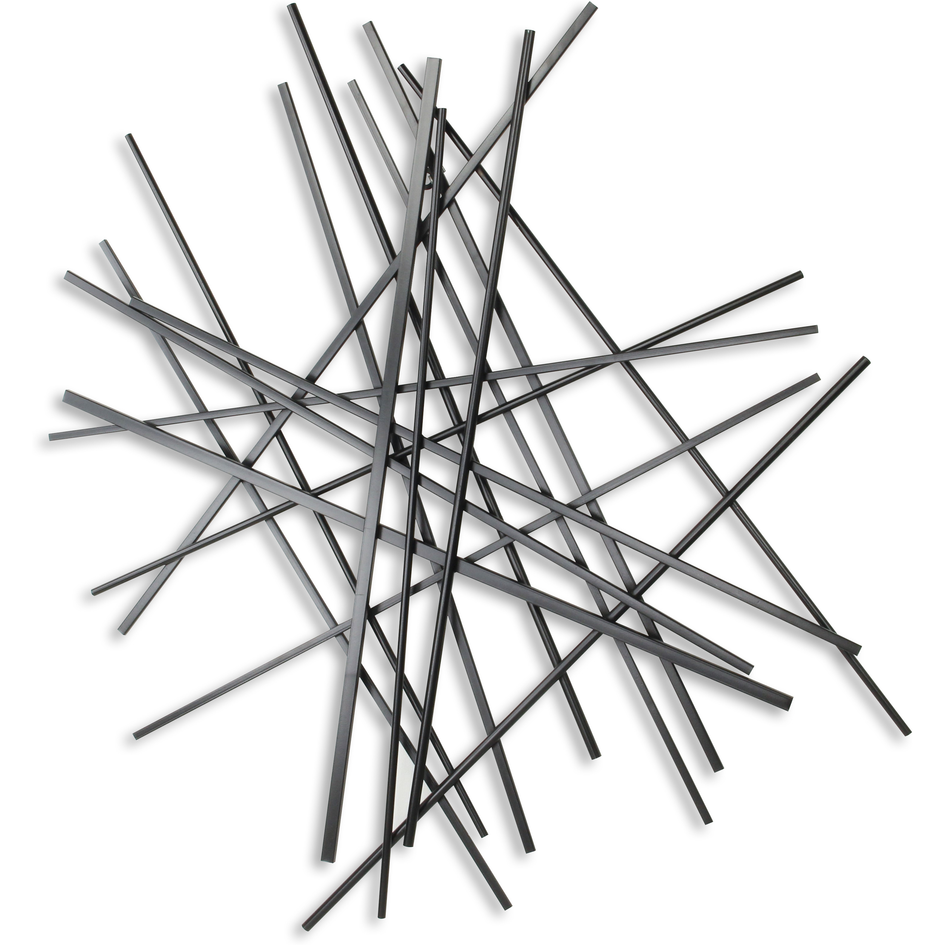 Avalon Large Abstract Wall Decor - Black