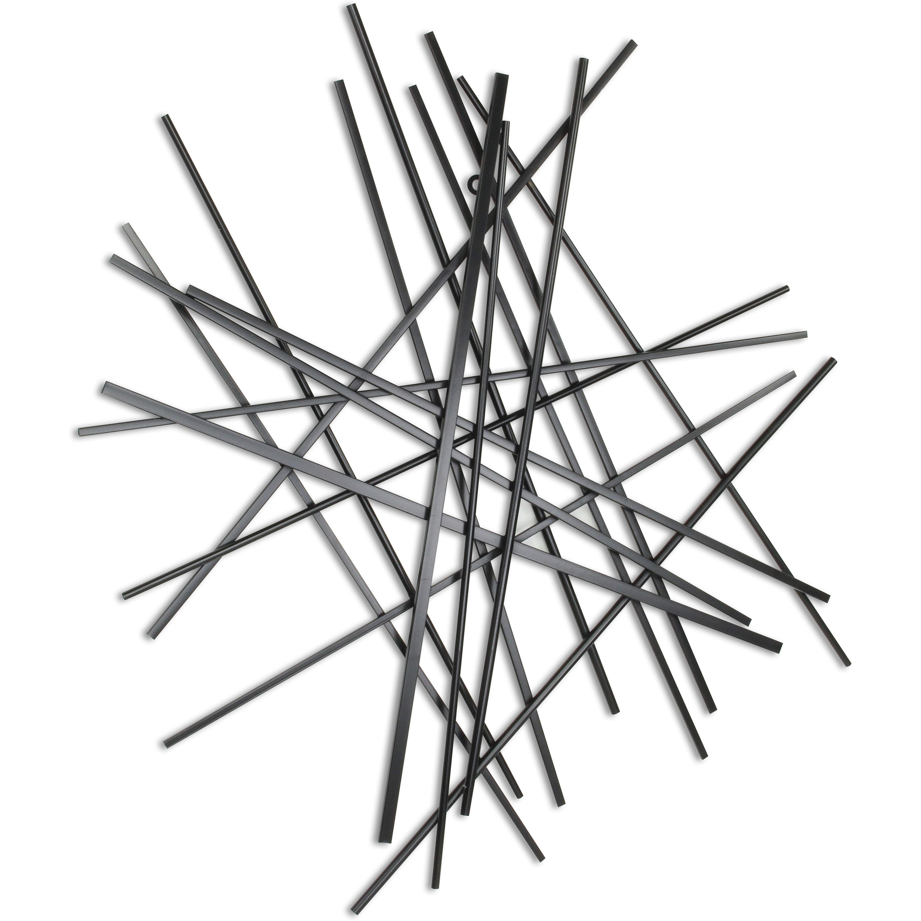 Avalon Large Abstract Wall Decor - Black