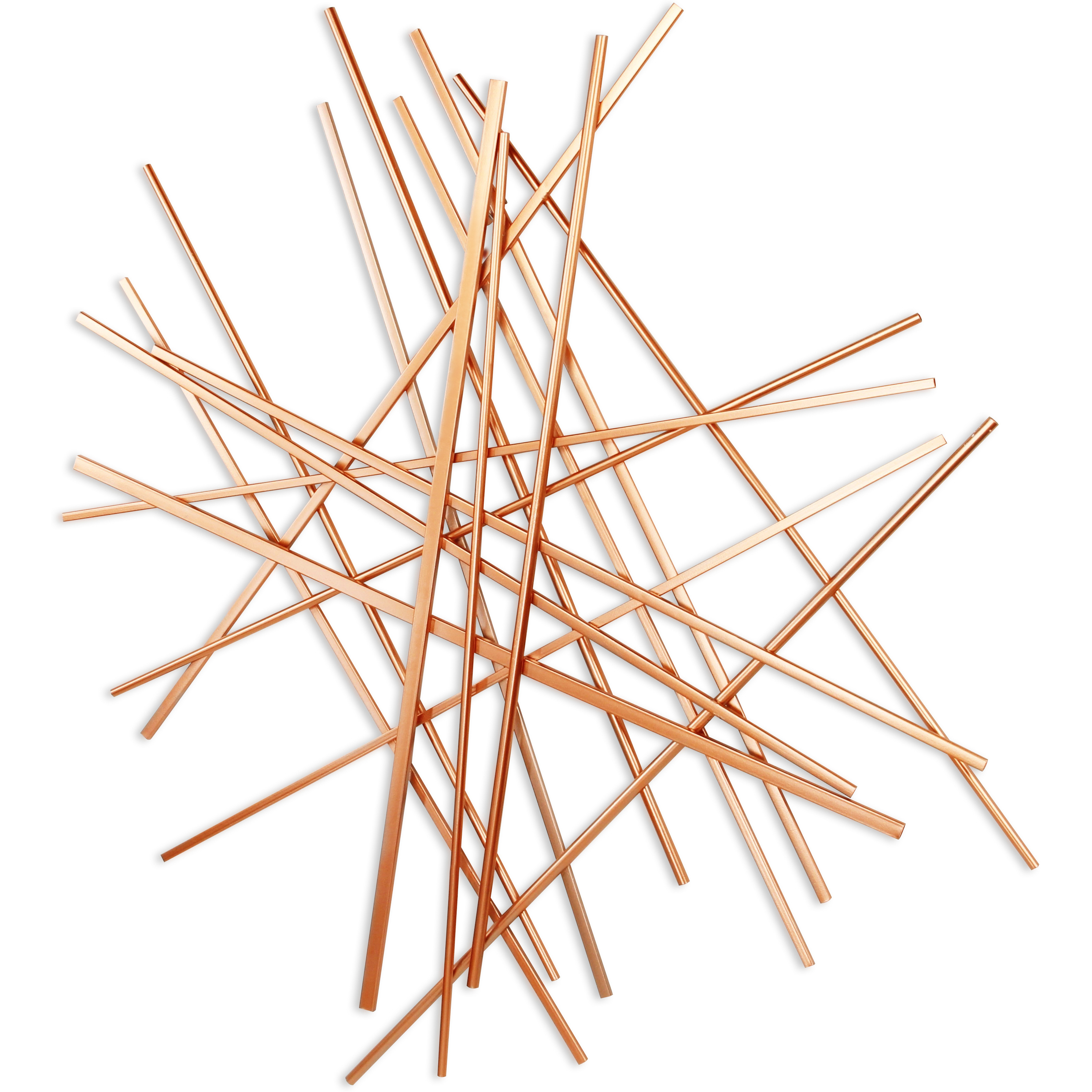 Avalon Large Abstract Wall Decor - Rose Gold