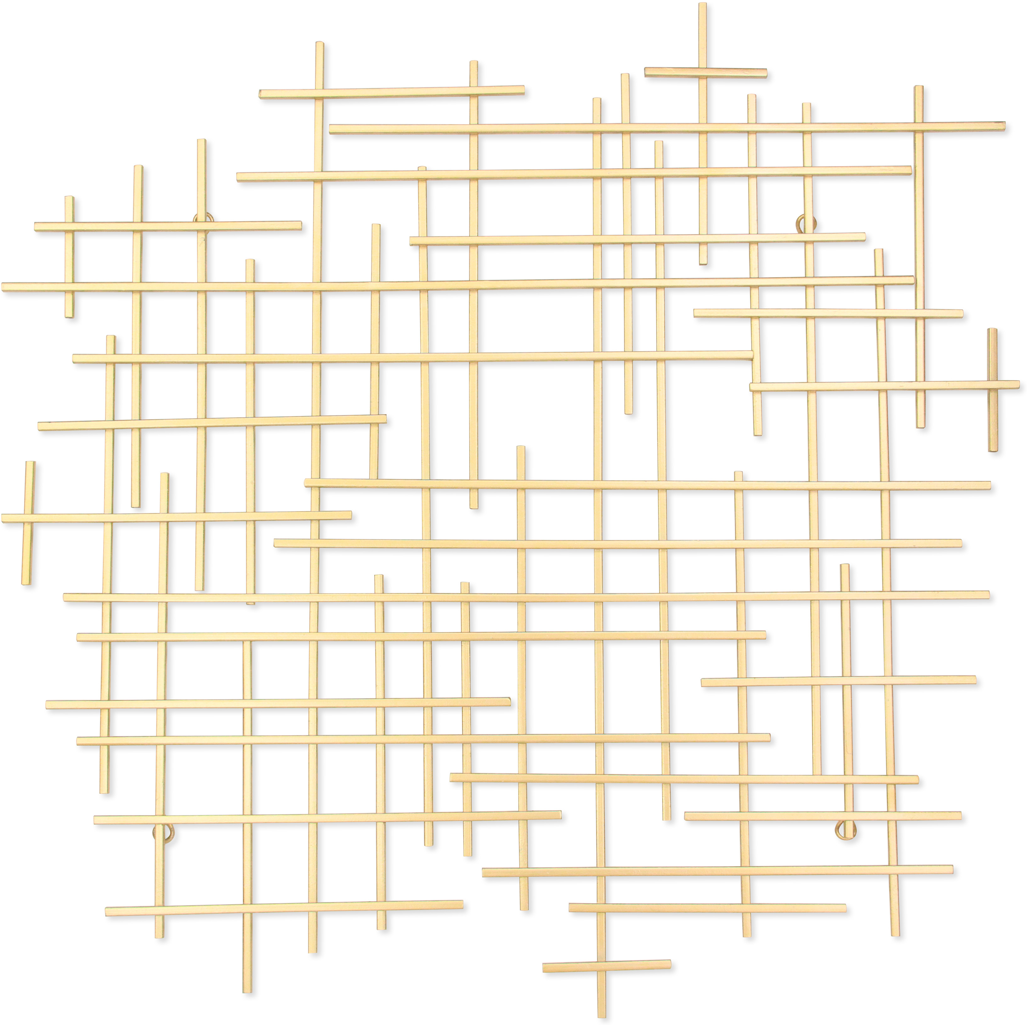 Iquara Small Abstract Metal Wall Art - Gold
