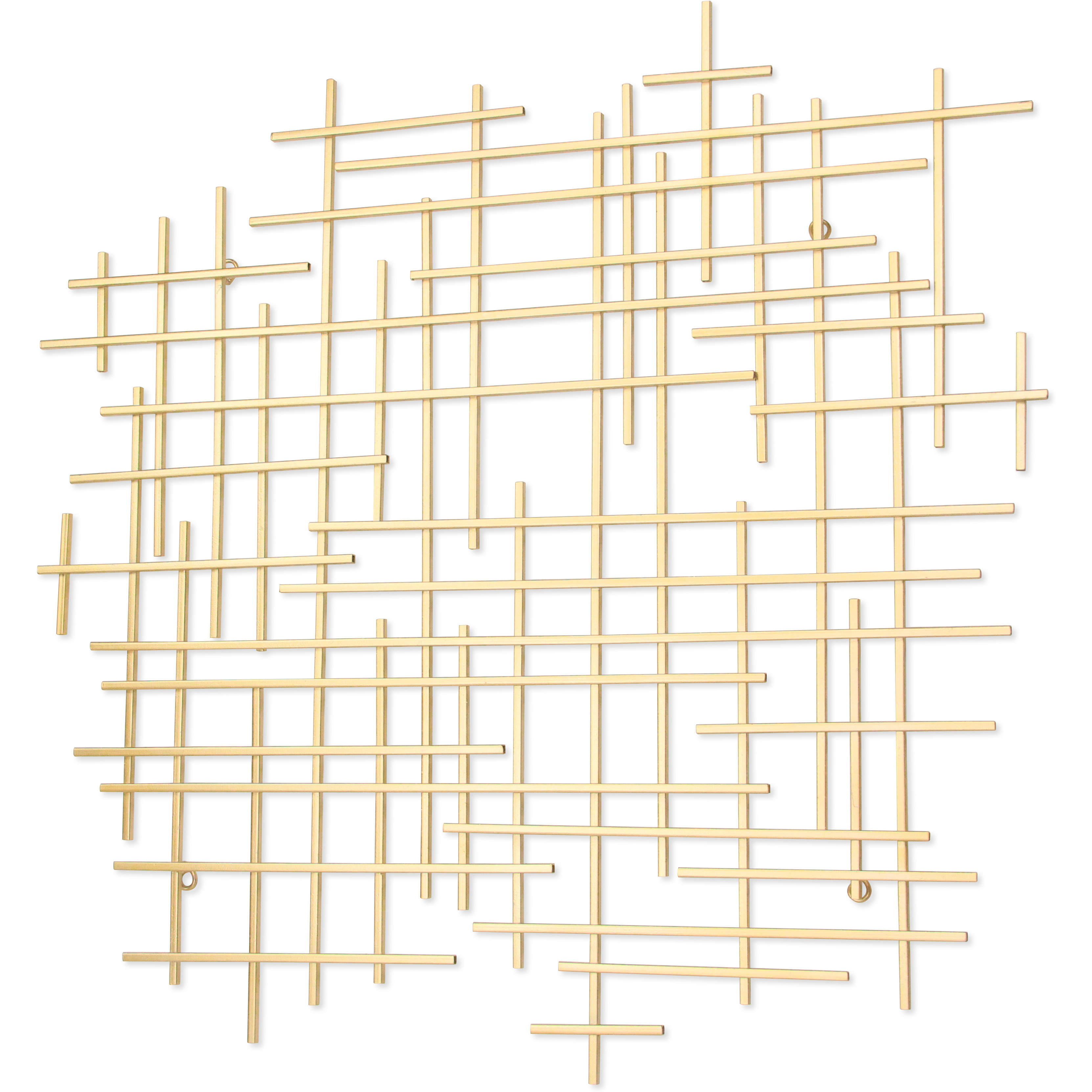 Iquara Small Abstract Metal Wall Art - Gold