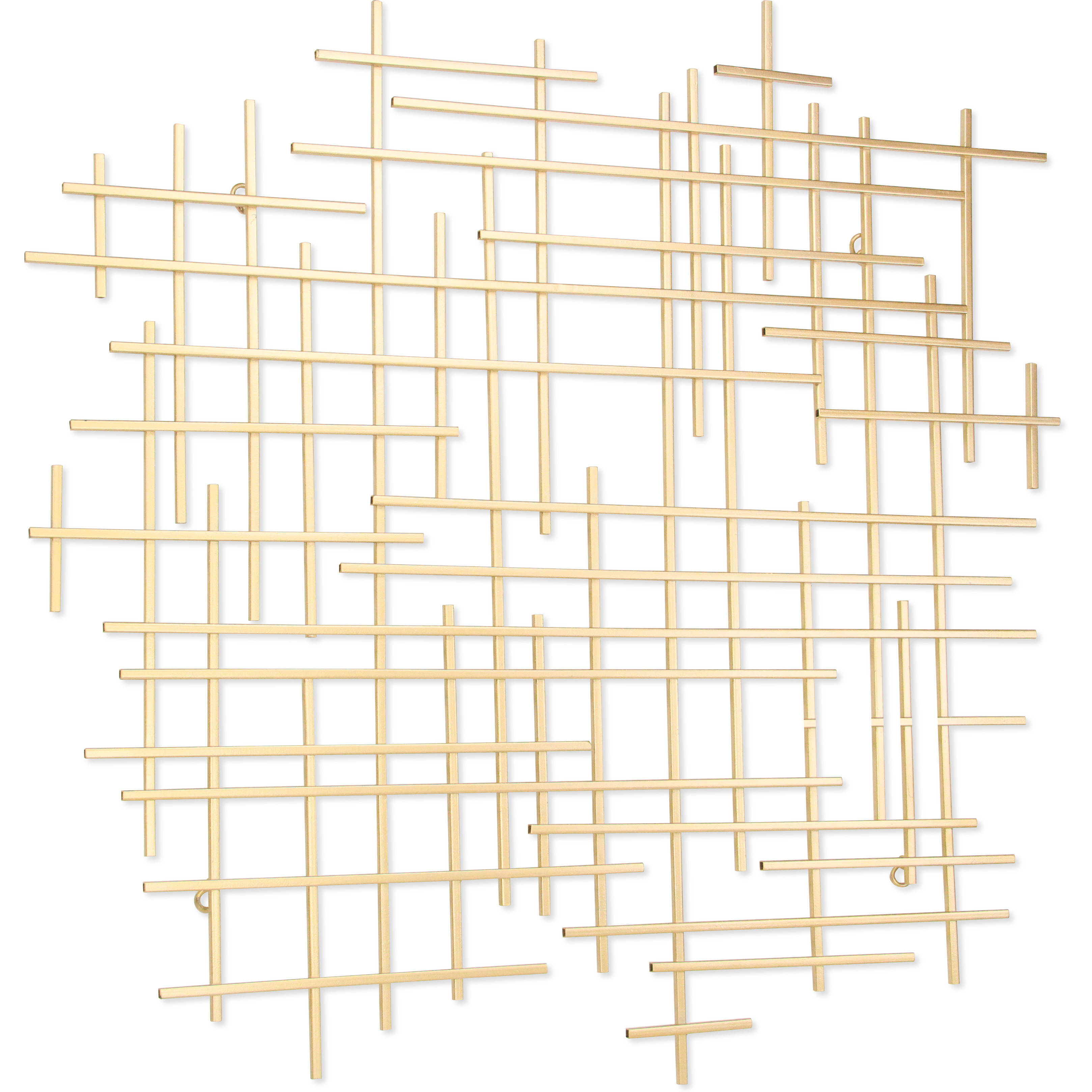 Iquara Small Abstract Metal Wall Art - Gold
