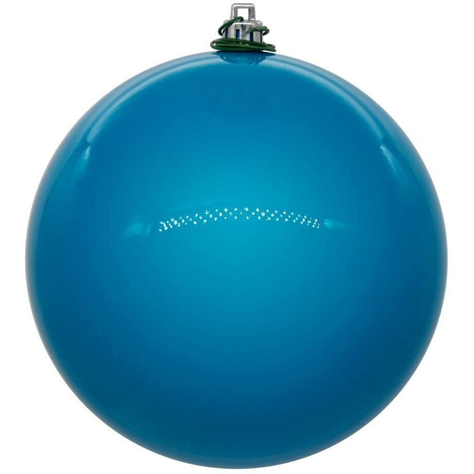 Vickerman 6" Turquoise Pearl UV Drilled Ball Ornament 4 per bag.