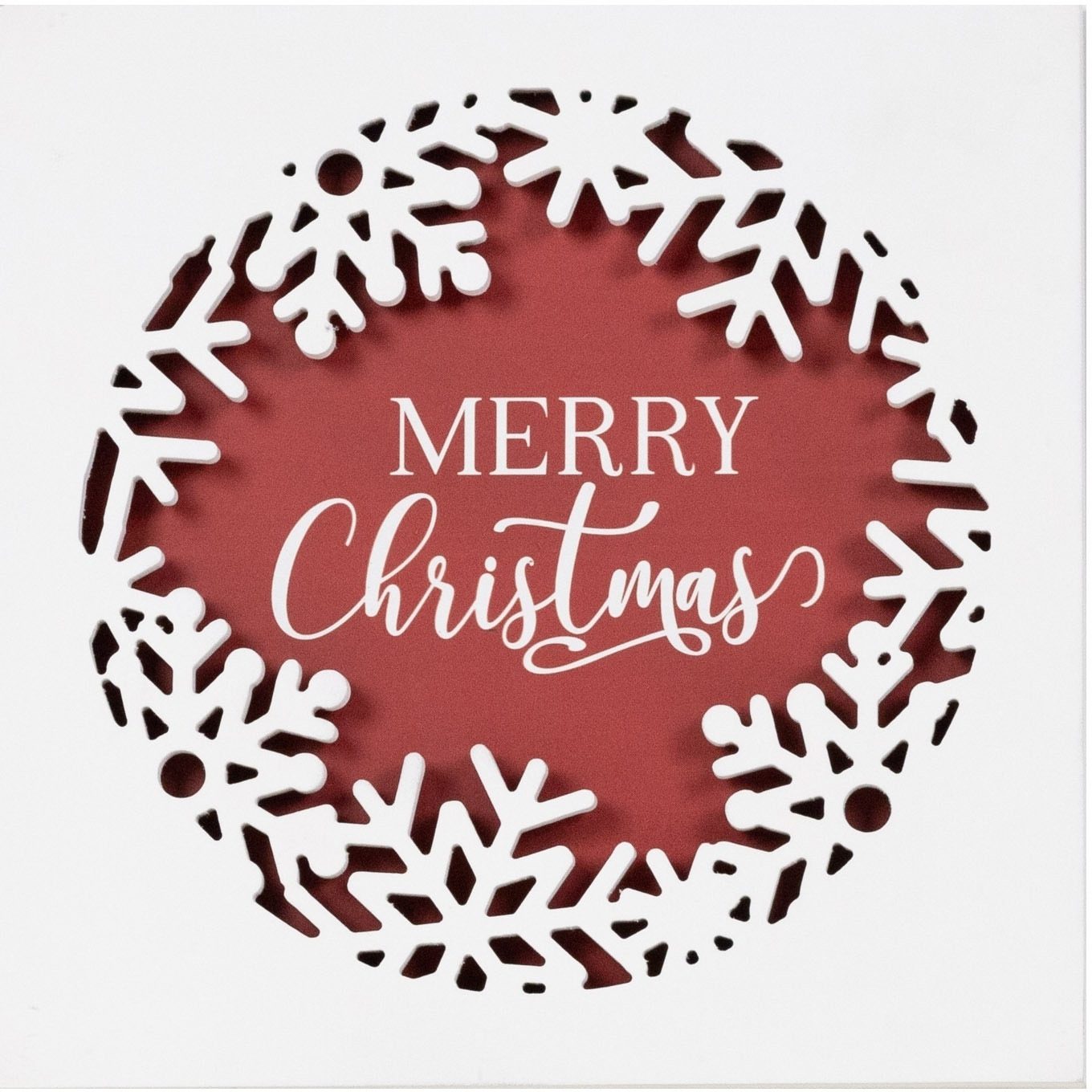 Merry Christmas Plaque 12&quotSQ