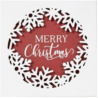 Merry Christmas Plaque 12&quotSQ