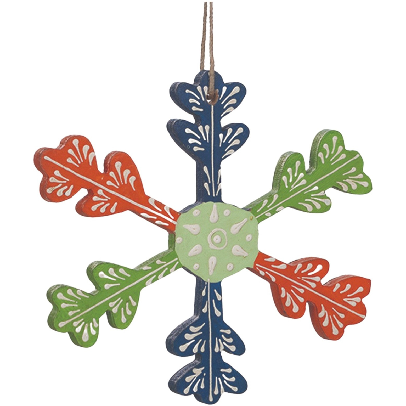 Wood Snowflake Ornament (Set of 6)