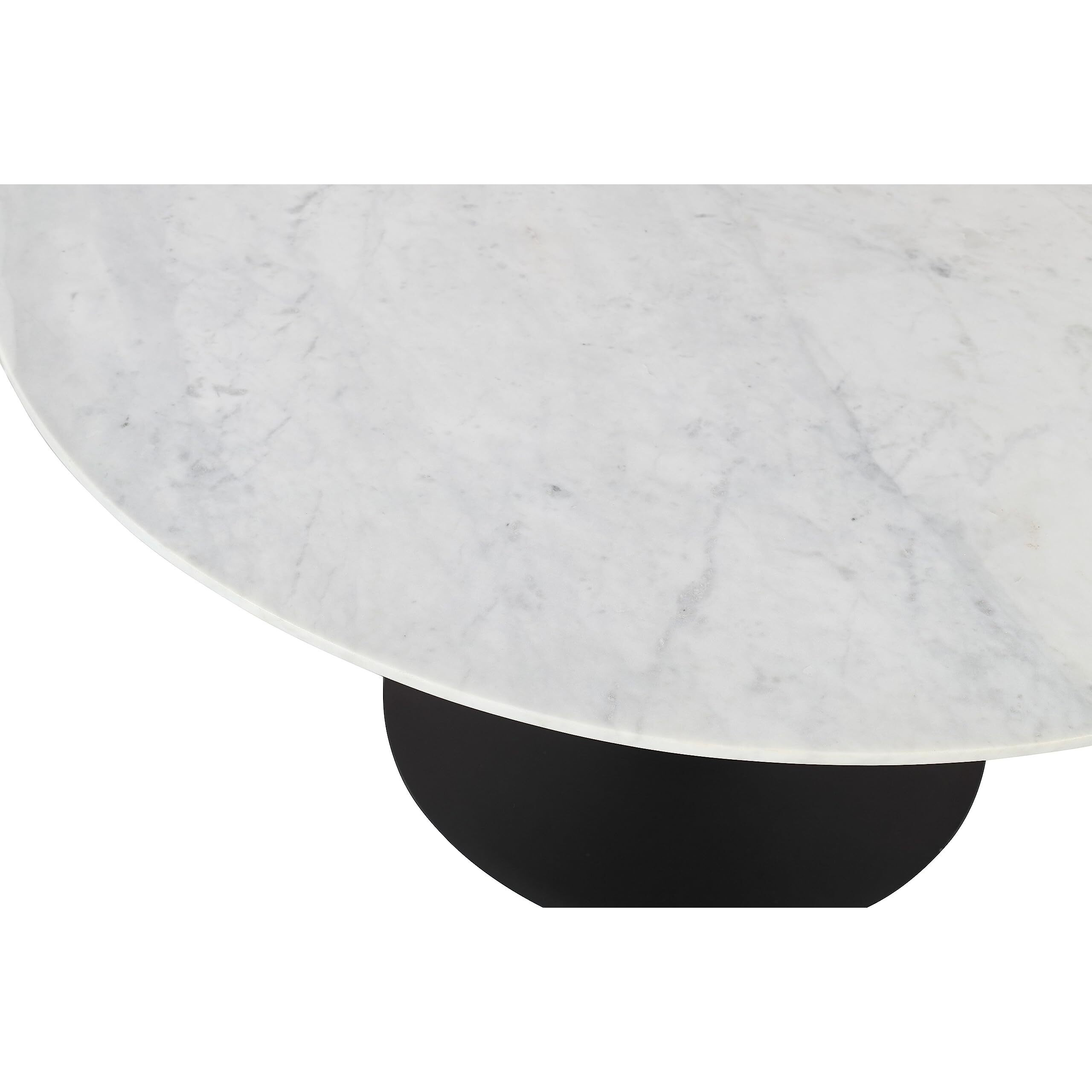 Rowan 42" Modern Luxury Pedestal Round Marble Dining Table