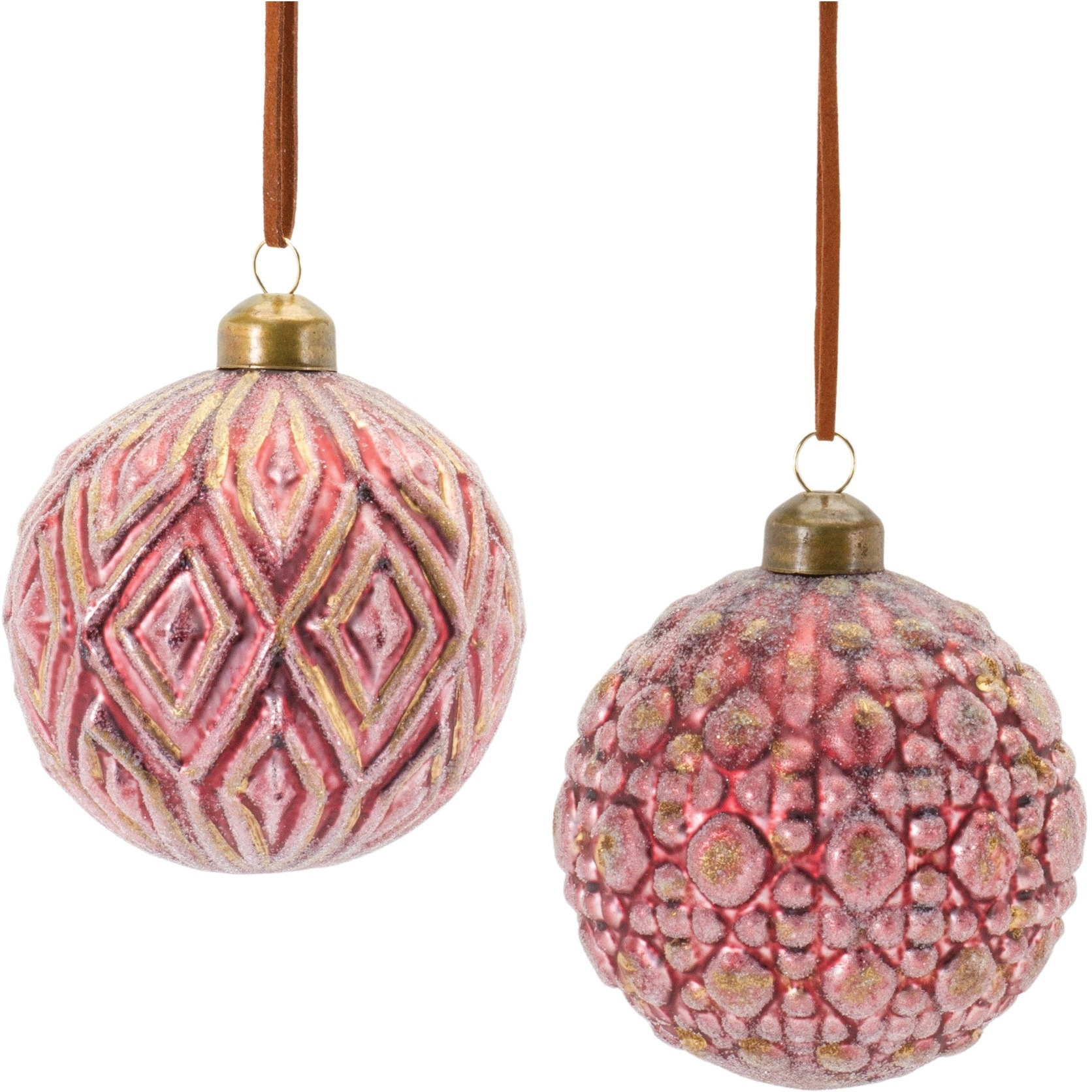 Ornate Glass Ball Ornament (Set of 12)