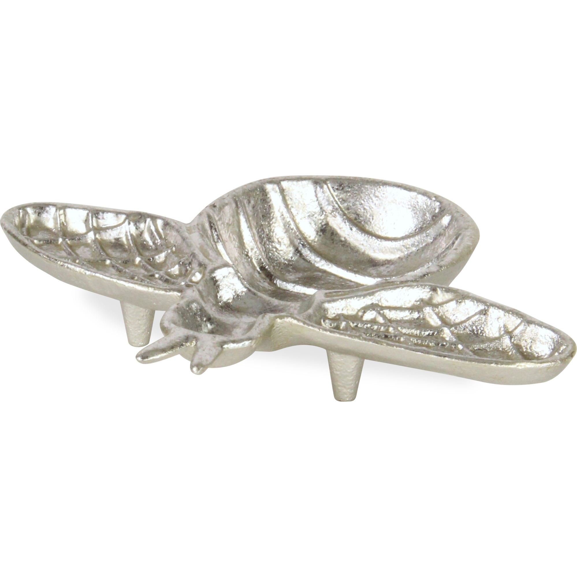 Roven Cast Iron Bumble Bee Dish - Silver