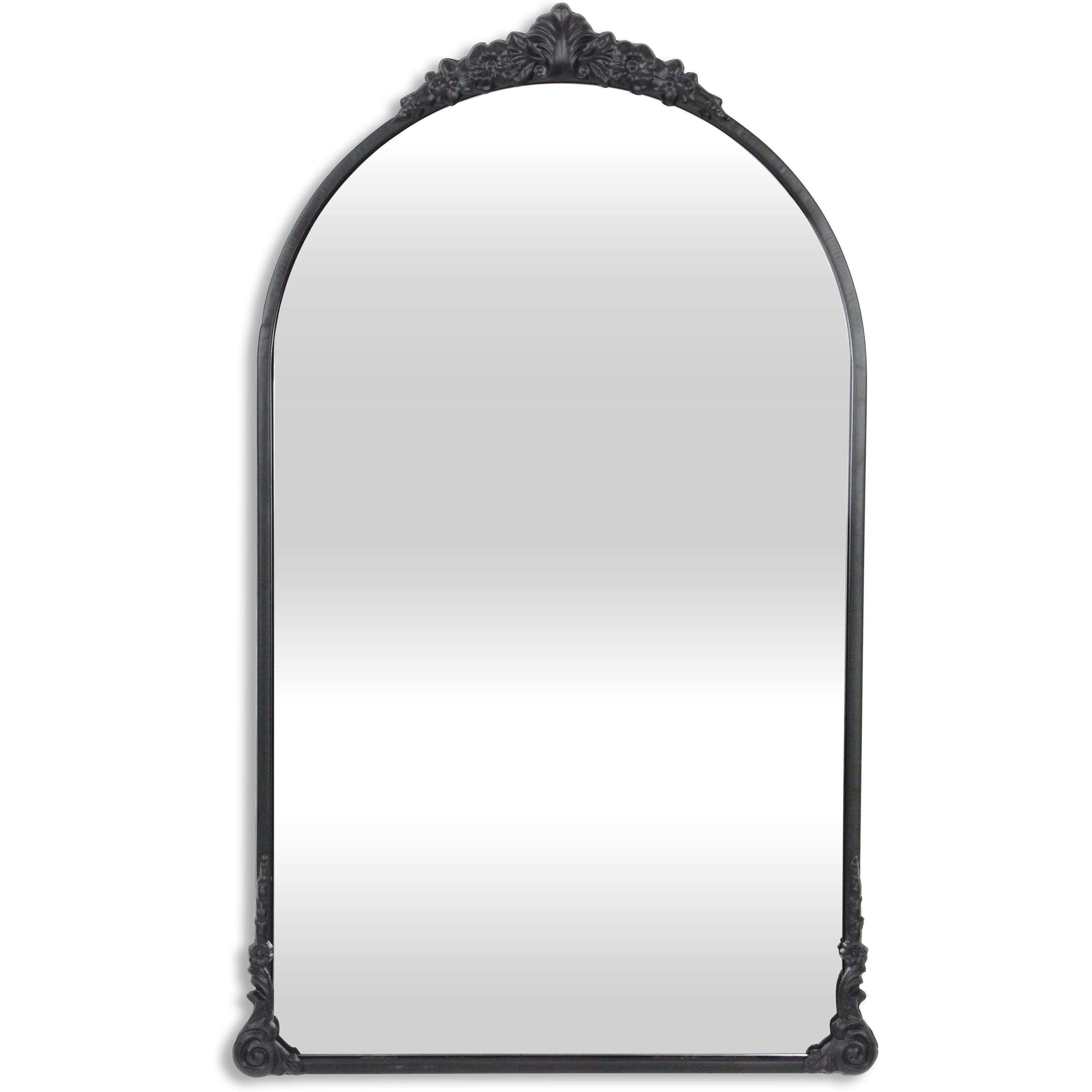 Everlaine Modern Victorian Black Wall Accent Mirror