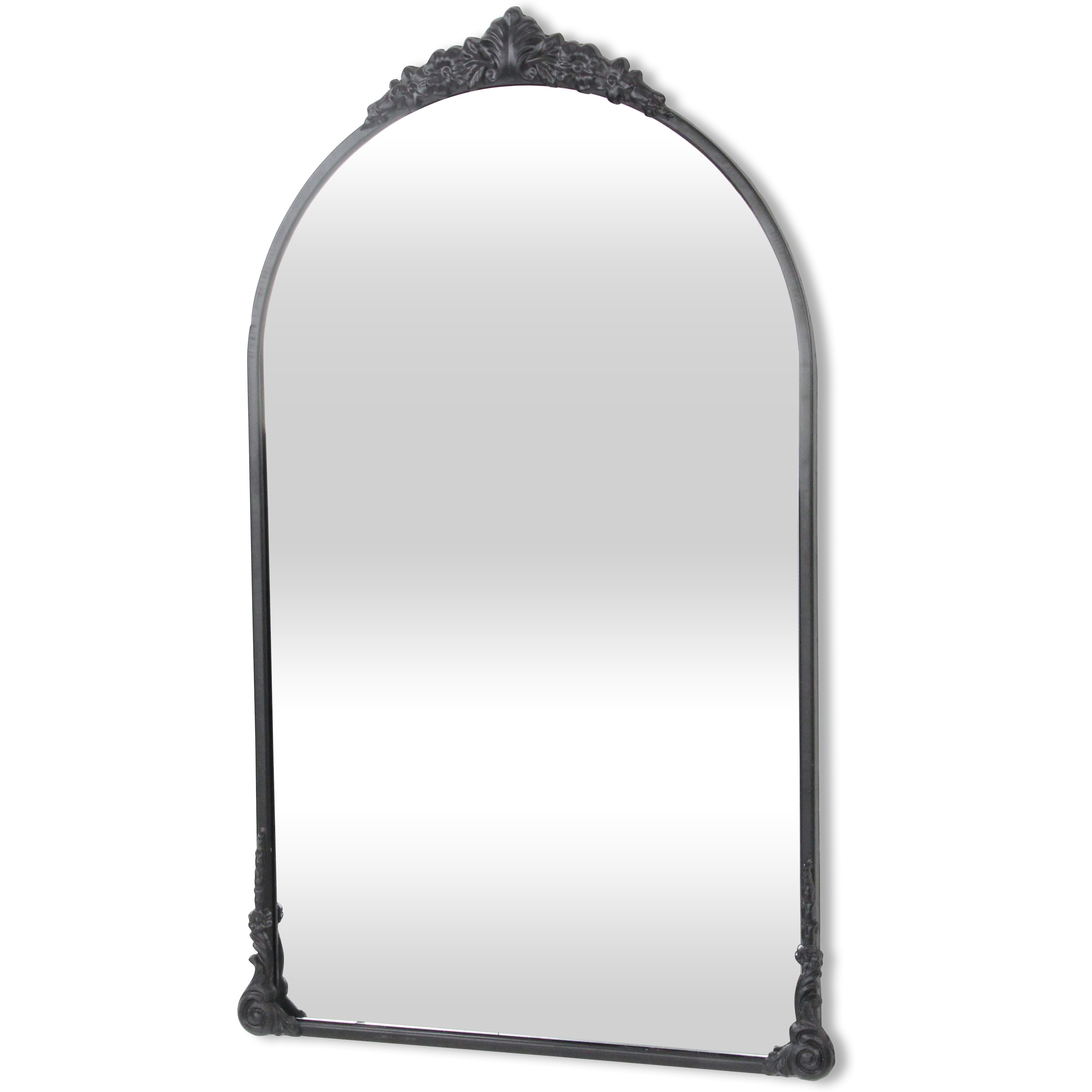 Everlaine Modern Victorian Black Wall Accent Mirror