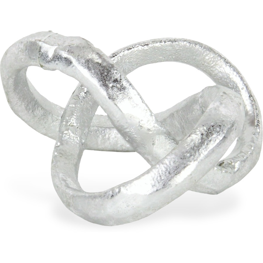 Kompo Modern Silver Abstract Infinite Knot Dcor