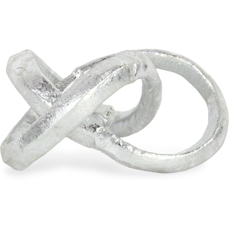 Kompo Modern Silver Abstract Infinite Knot Dcor