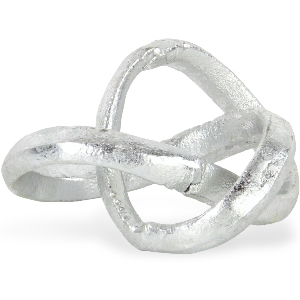 Kompo Modern Silver Abstract Infinite Knot Dcor