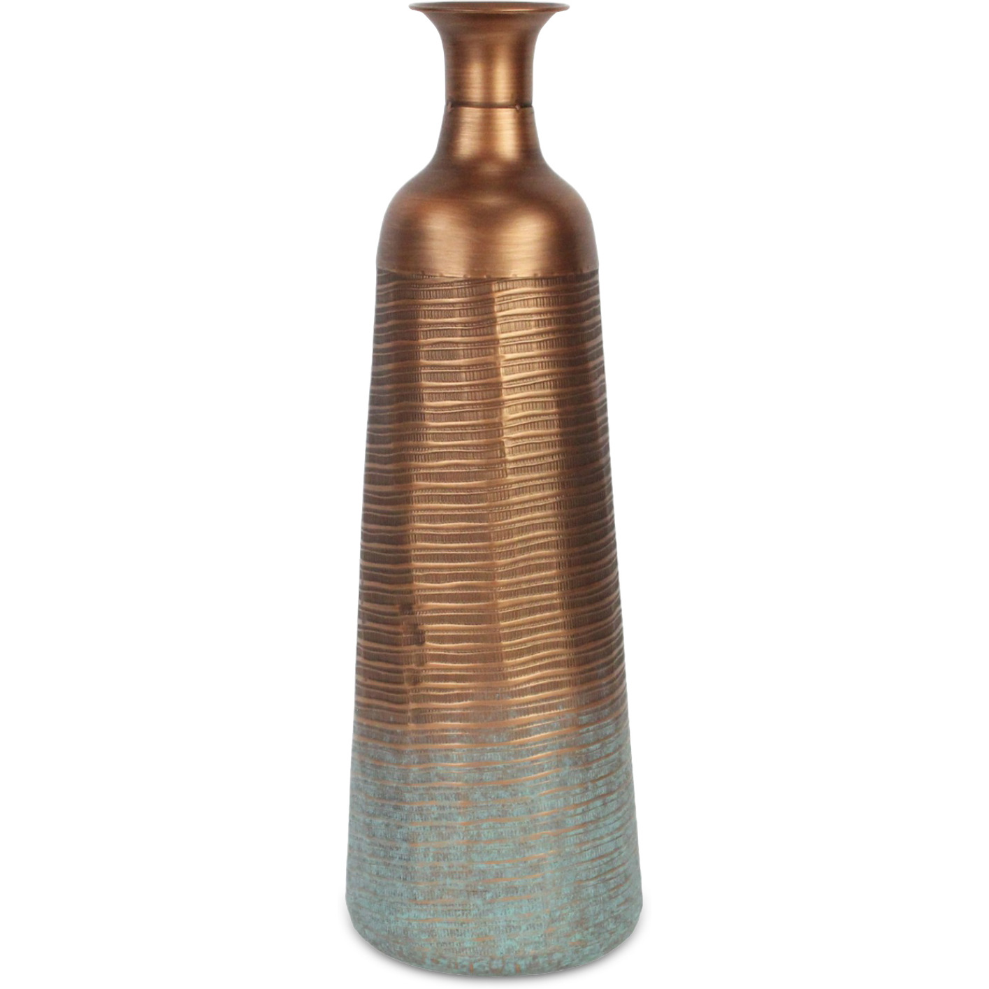 Kyani Copper and Rustic Teal Vase Decor - Small