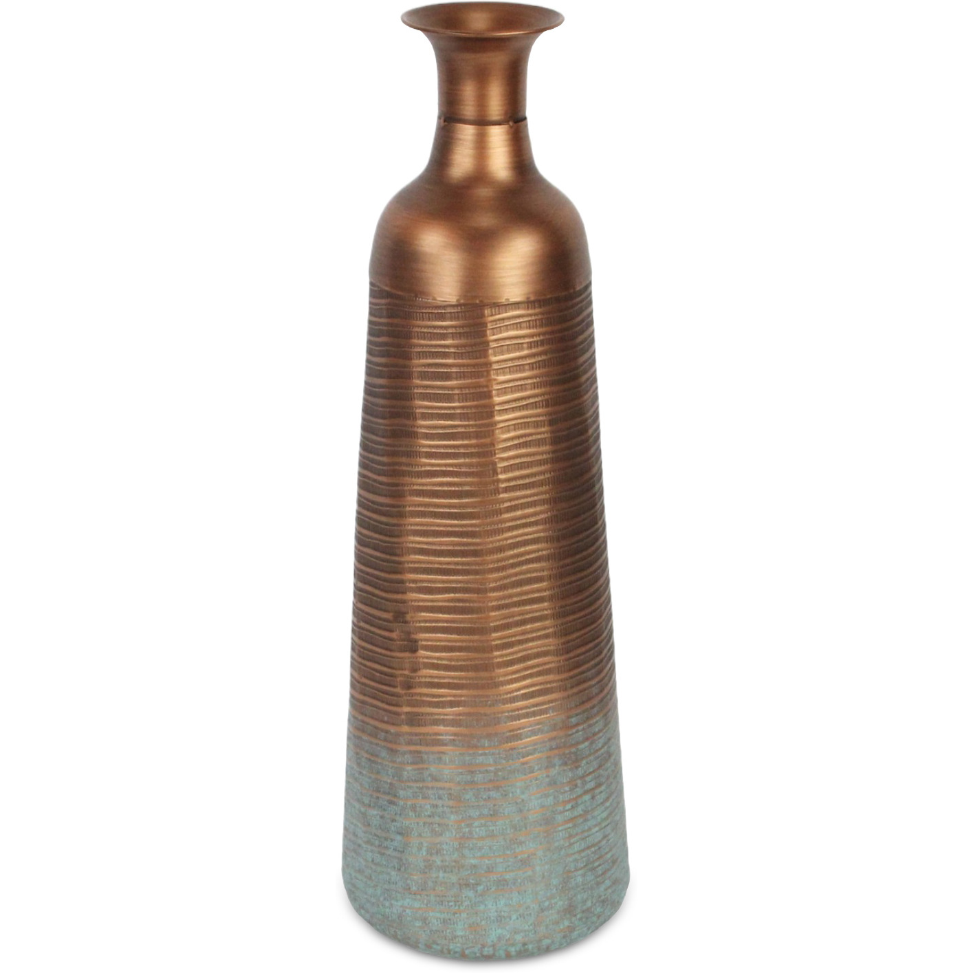 Kyani Copper and Rustic Teal Vase Decor - Small