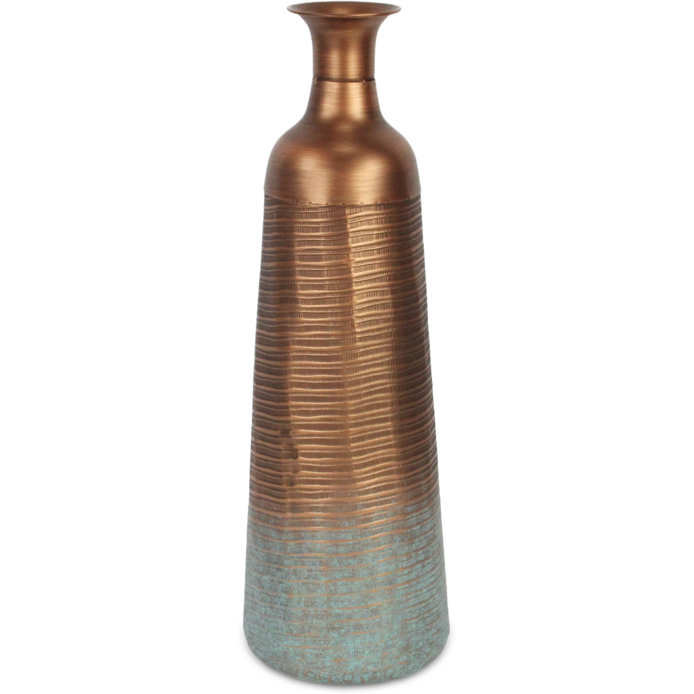 Kyani Copper and Rustic Teal Vase Decor - Small
