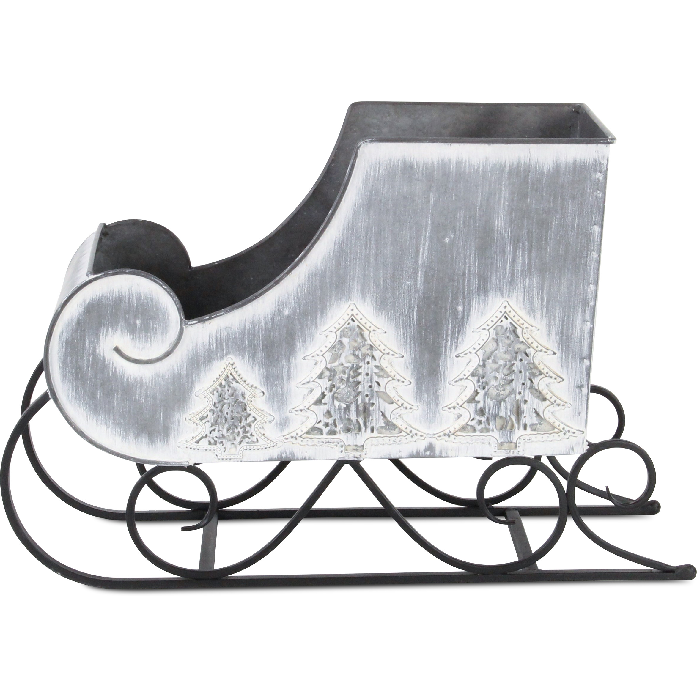 Galvanized Holiday Sleigh Display Piece