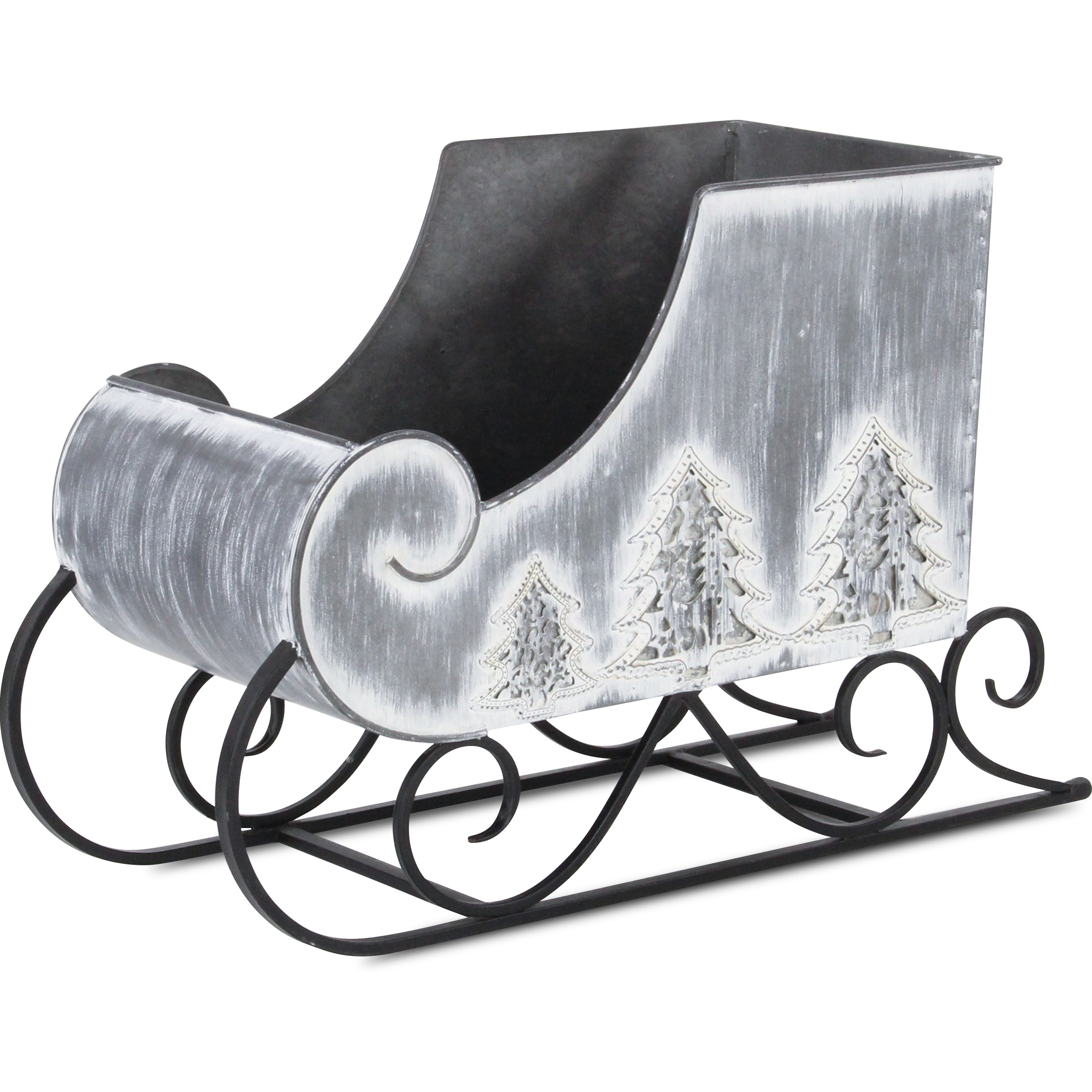 Galvanized Holiday Sleigh Display Piece