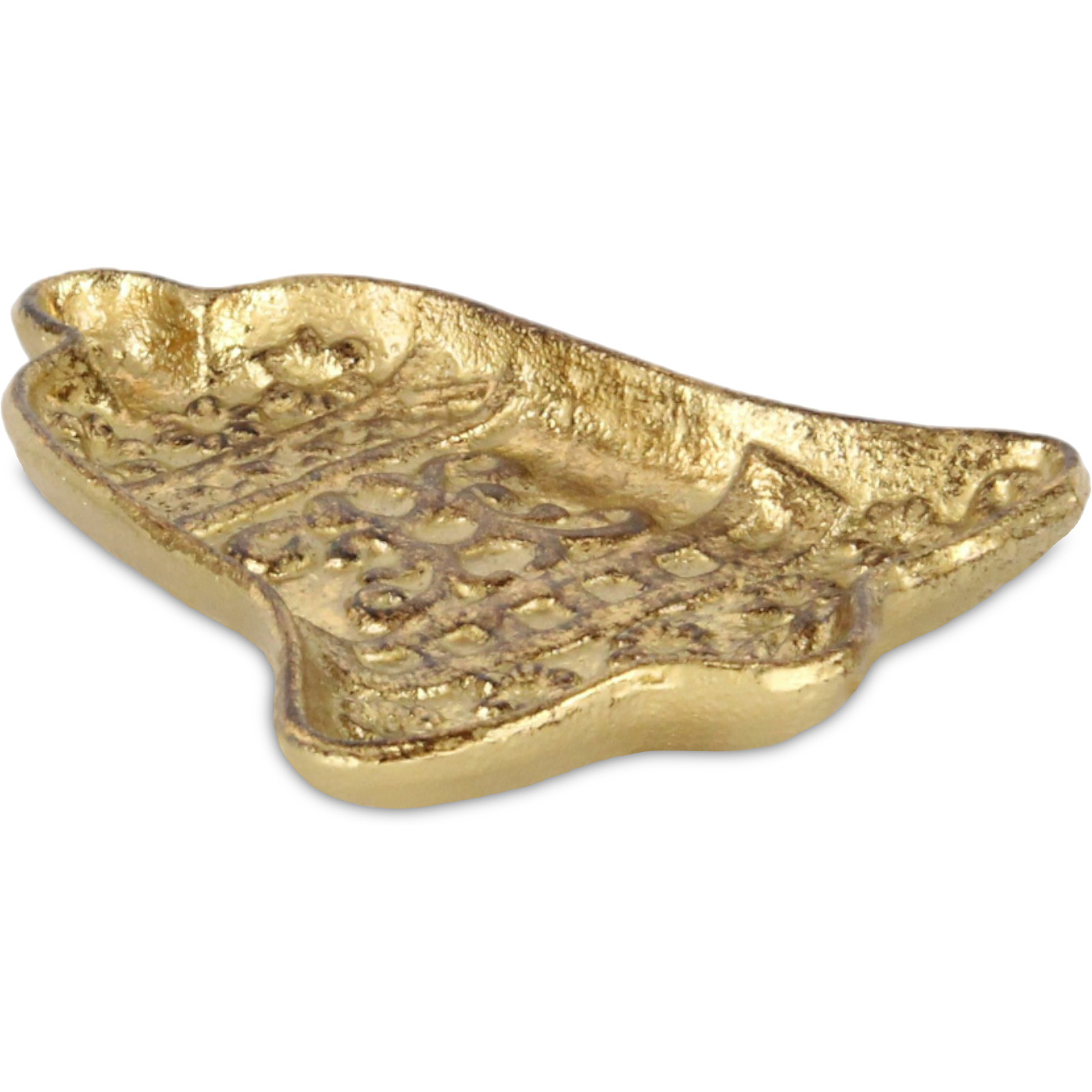 Christmas Bell Cast Iron Gold Catchall Dish