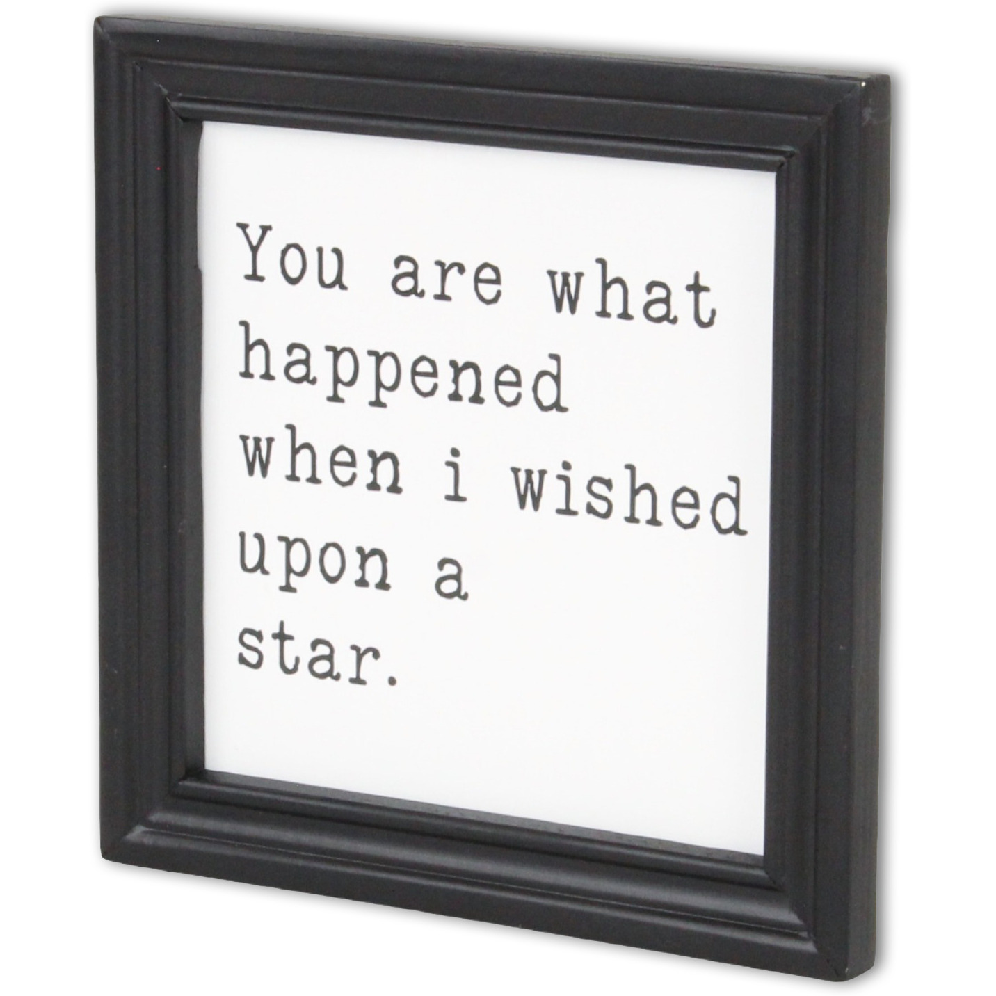 Fairgrove Square Wood Wall Sign - &quotYou are what happened when I wished upon a star"