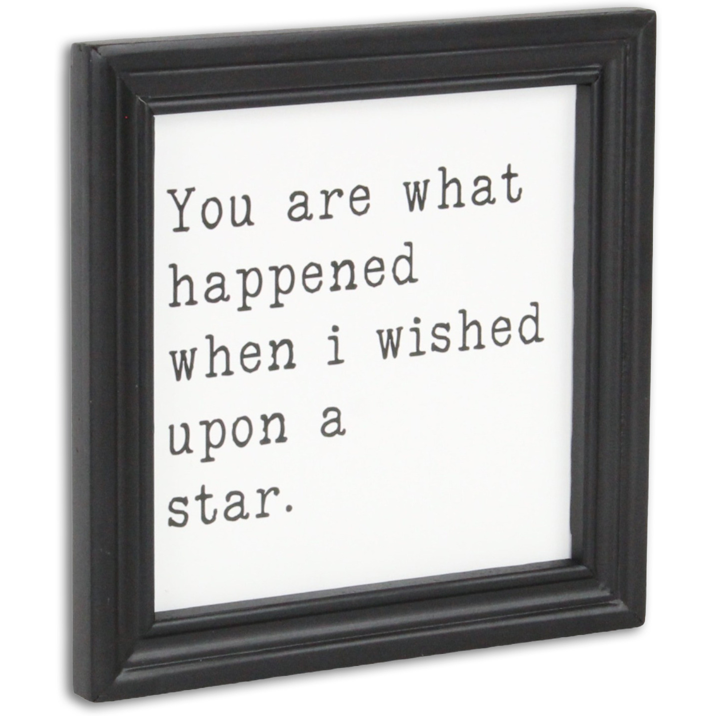 Fairgrove Square Wood Wall Sign - &quotYou are what happened when I wished upon a star"