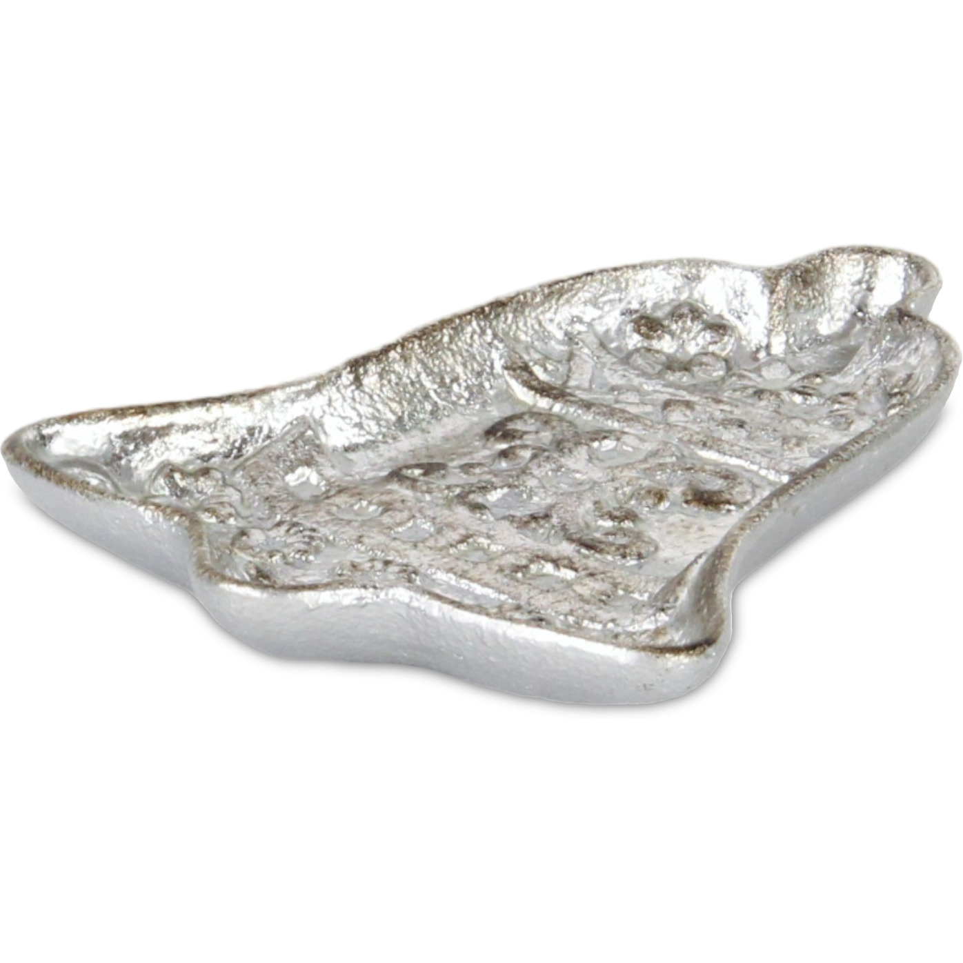 Christmas Bell Cast Silver Gold Catchall Dish