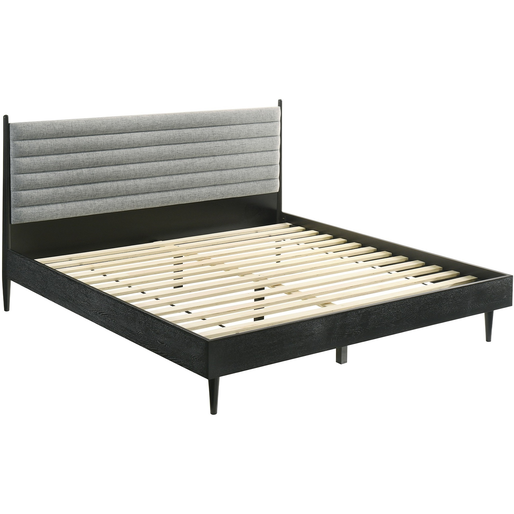 Artemio King 3 Piece Wood Bedroom Set in Black Finish