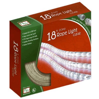 Noma Inliten 55130-88 HW 18 ft. Clear Rope Light Set