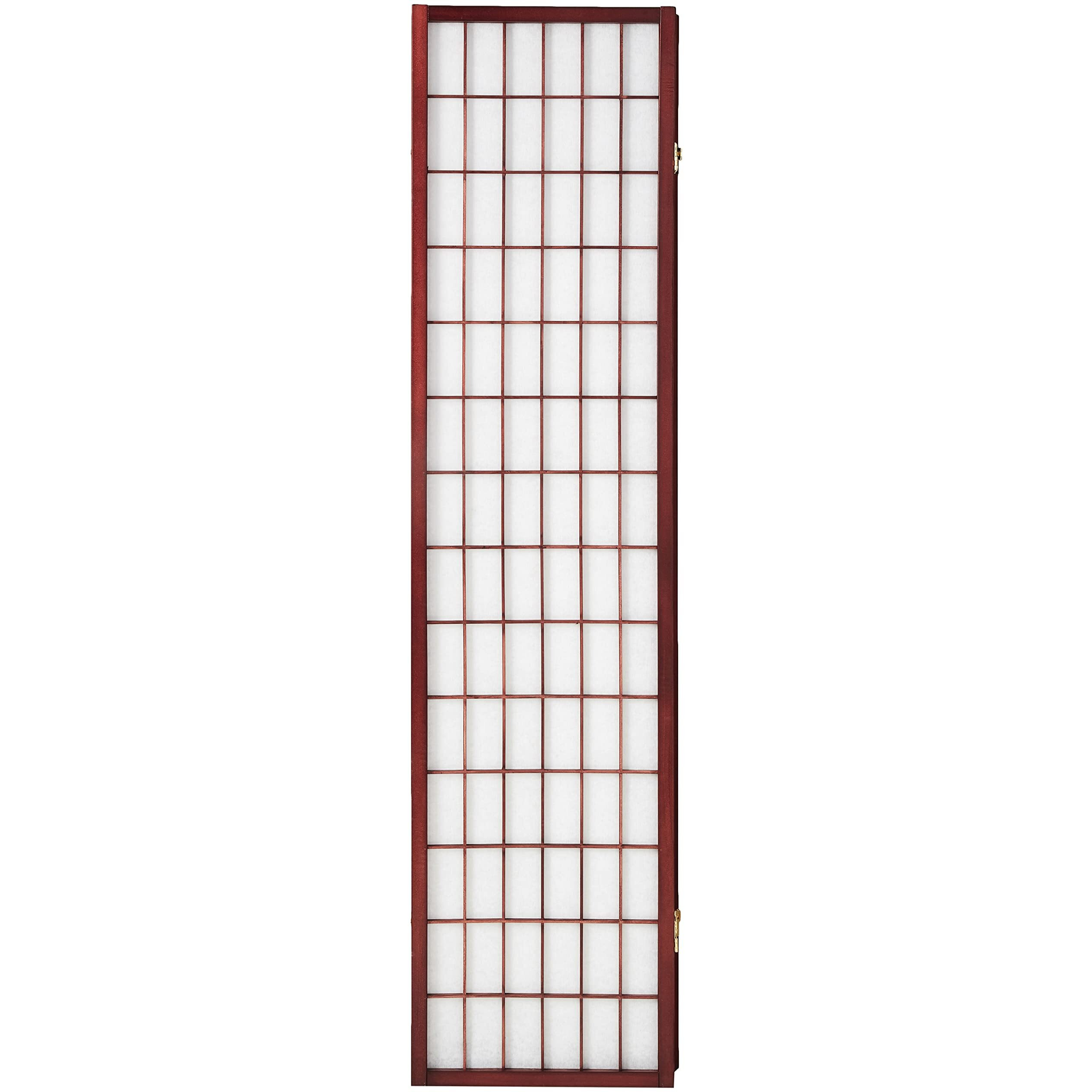Ore International R566-4 4-Panel Room Divider - Cherry