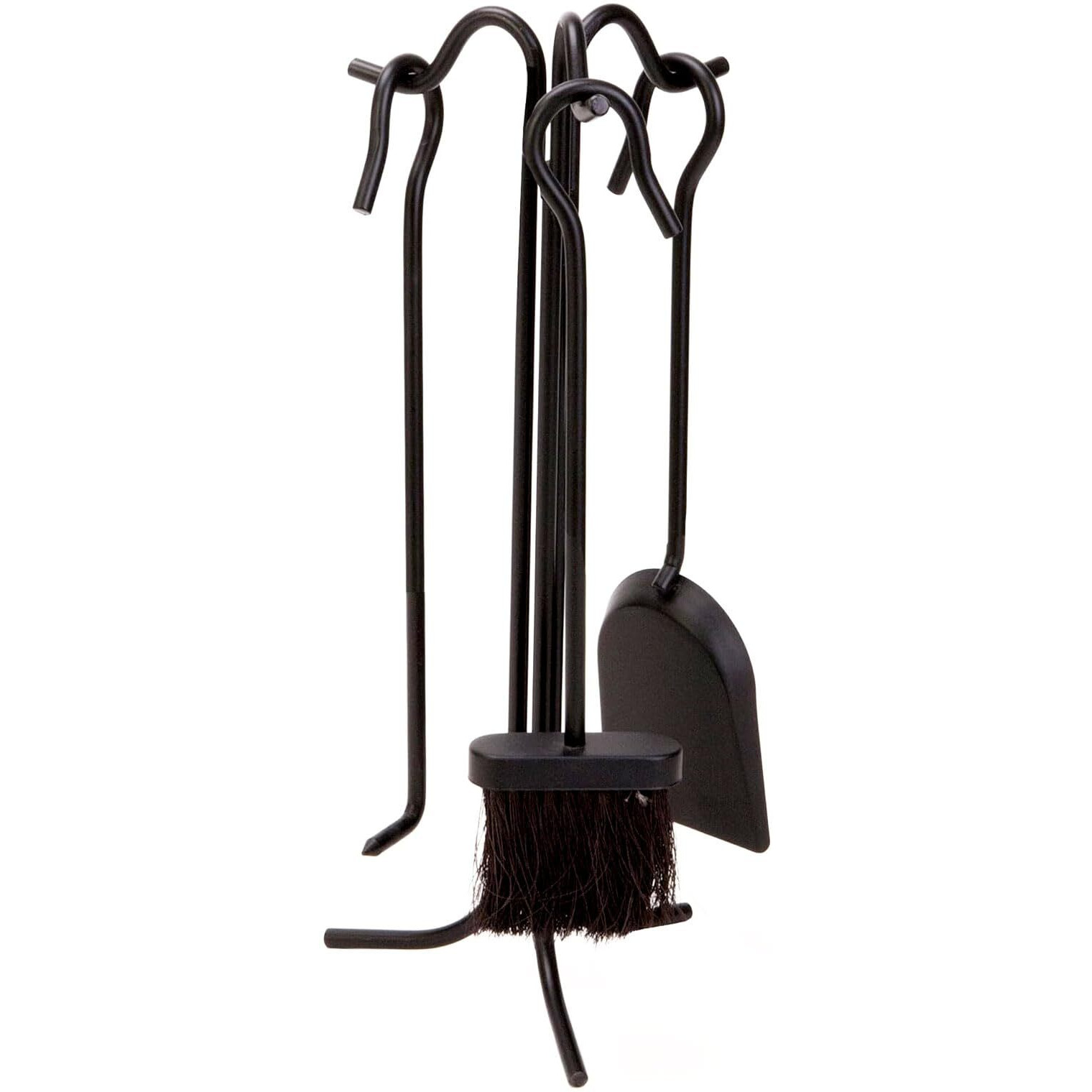 Panacea 15041 Black Fireplace Tool Set- 4 Piece