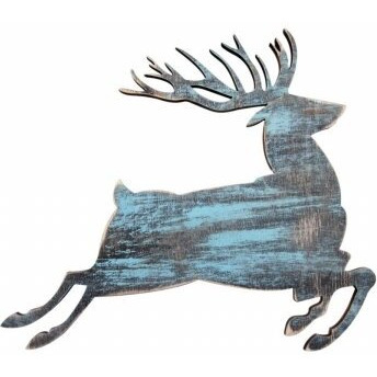 GDeBrekht 98211-18 Reindeer Nature Animal Sign Rustic Wooden Wall Art - 18 in.