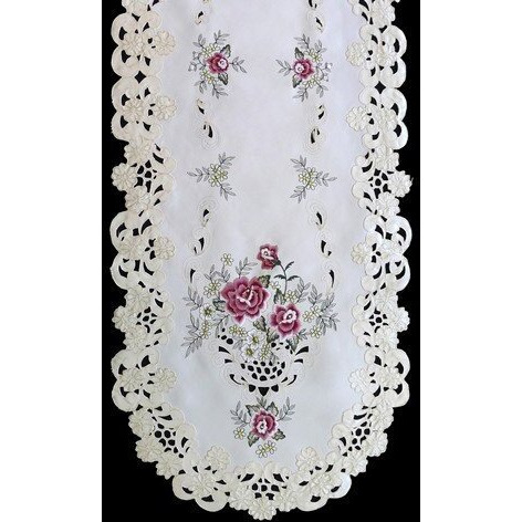 Sinobrite H0971-RS English Rose Oval Runner- 14 x 28 in.