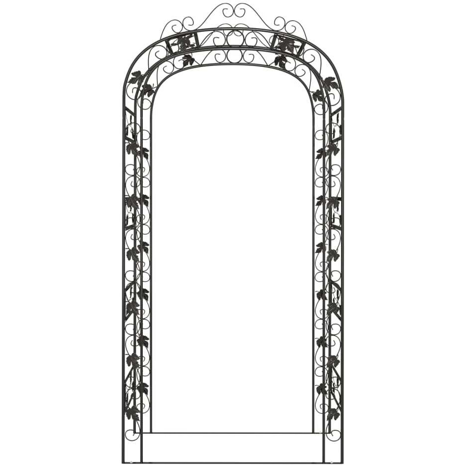 vidaXL Garden Arch Black 45.7x17.7x94.5 Steel