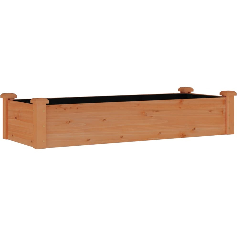 vidaXL Garden Raised Bed with Liner Brown 47.2x17.7x9.8 Solid Wood Fir